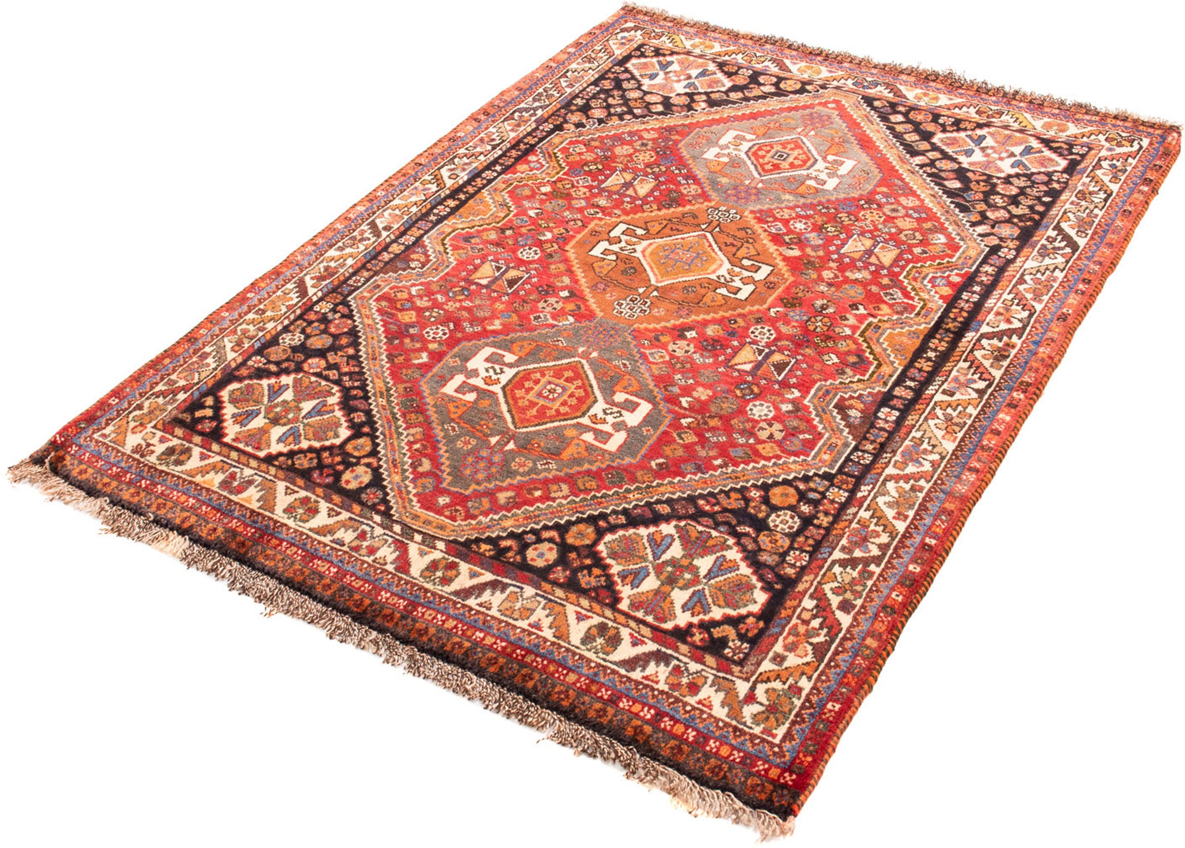 morgenland Orientteppich "Perser - Nomadic - 155 x 112 cm - rot", rechteckig, 10 mm Höhe, Wohnzimmer, Handgeknüpft, Einz