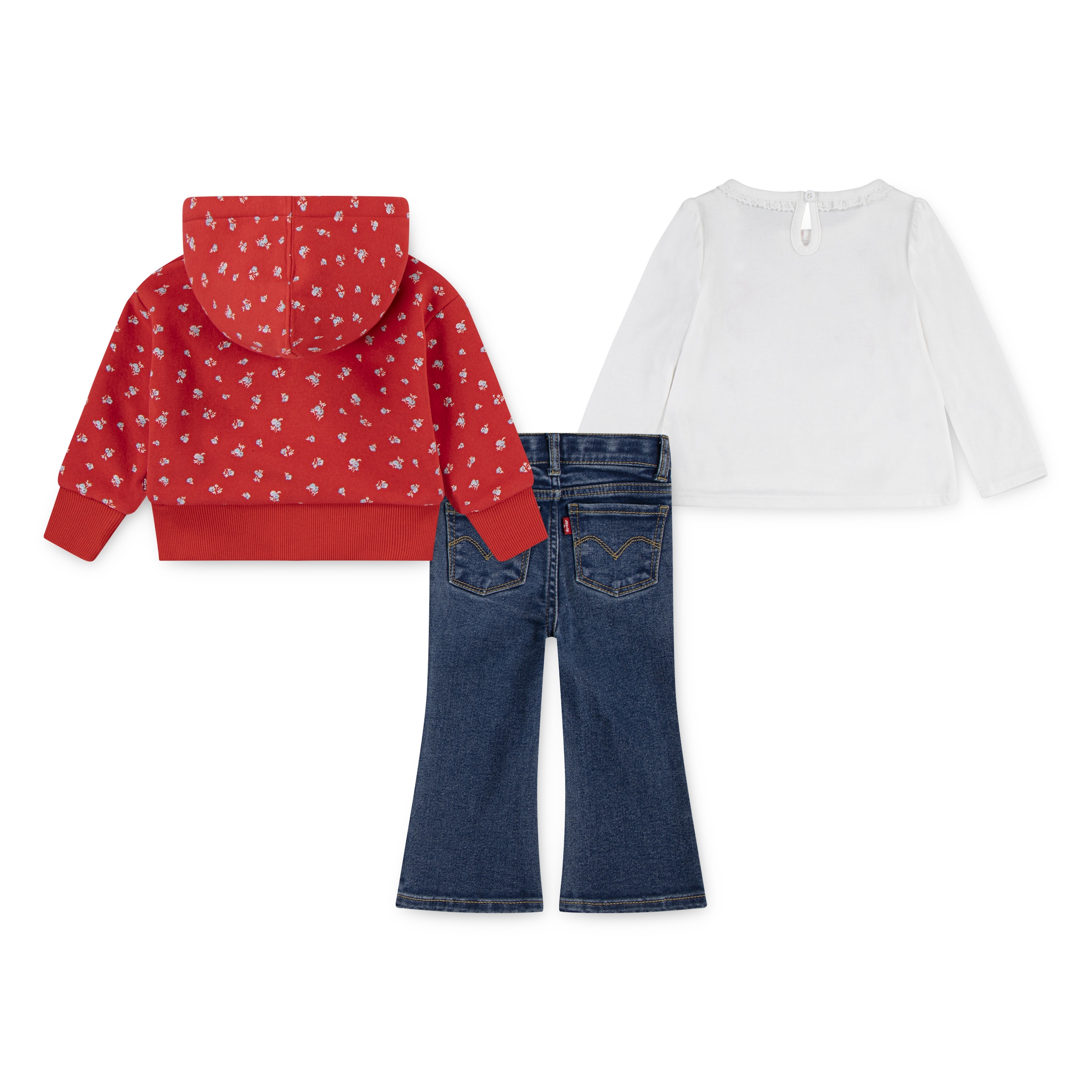 Levi's® Kids Neugeborenen-Geschenkset »LVG,PC FZ TEE,JEANS SET«, perfekt abgestimmt - for GIRLS