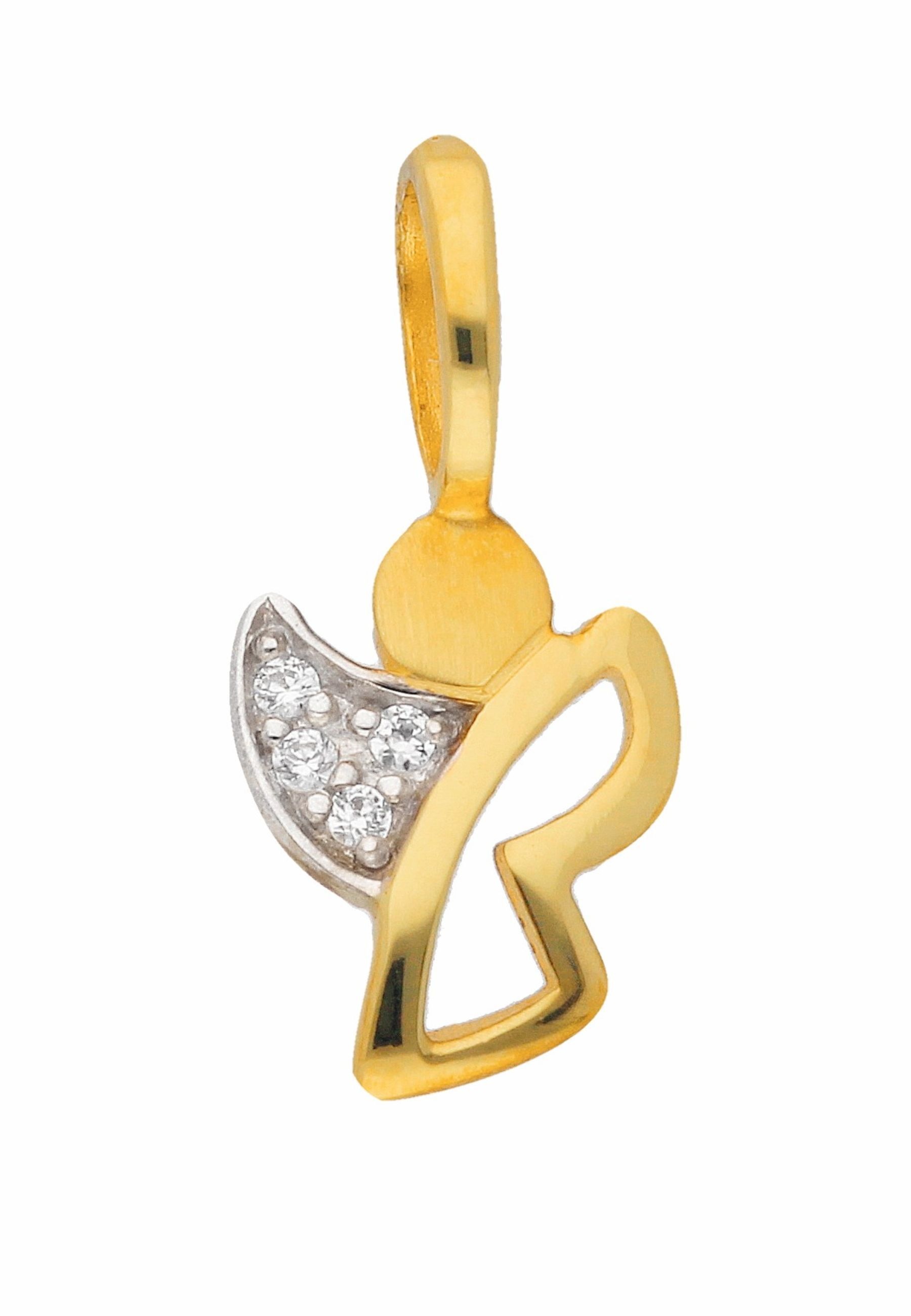 Adelia´s Kettenanhänger »Damen 333 Gold Anhänger Engel mit Zirkonia«, mit Zirkonia für Damen
