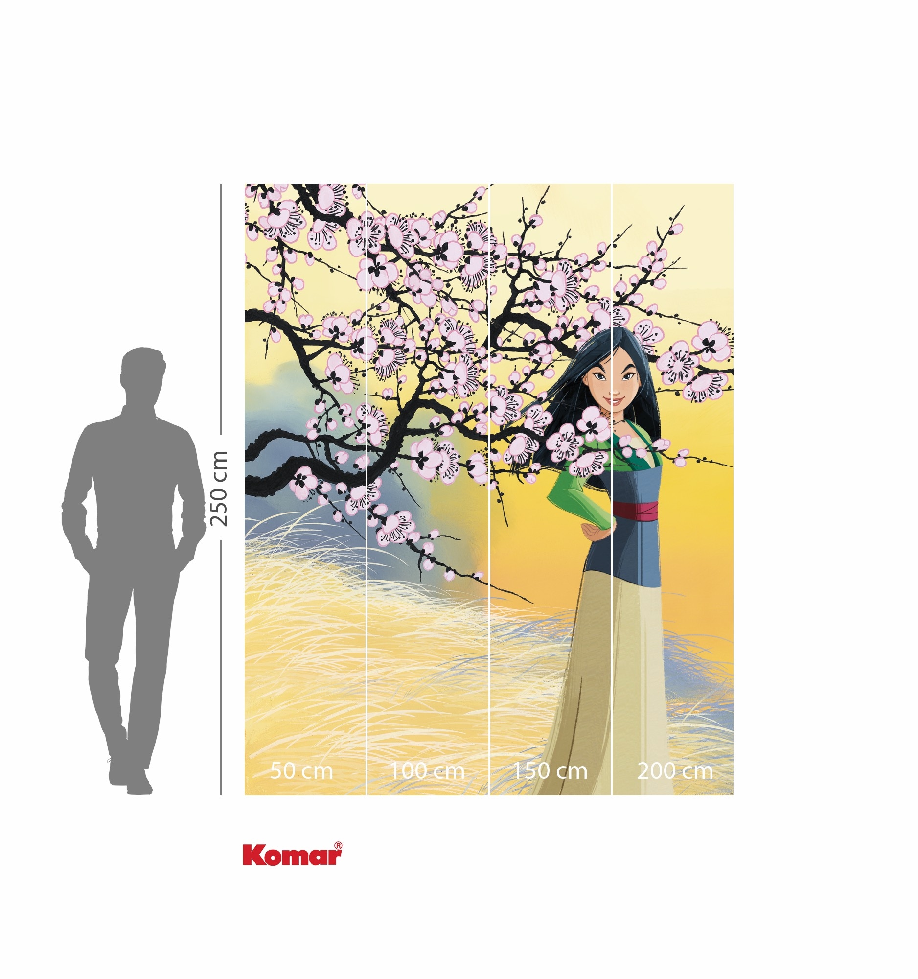 Komar Kindertapete »Disney Mulan Cherry Blossoms«, bedruckt