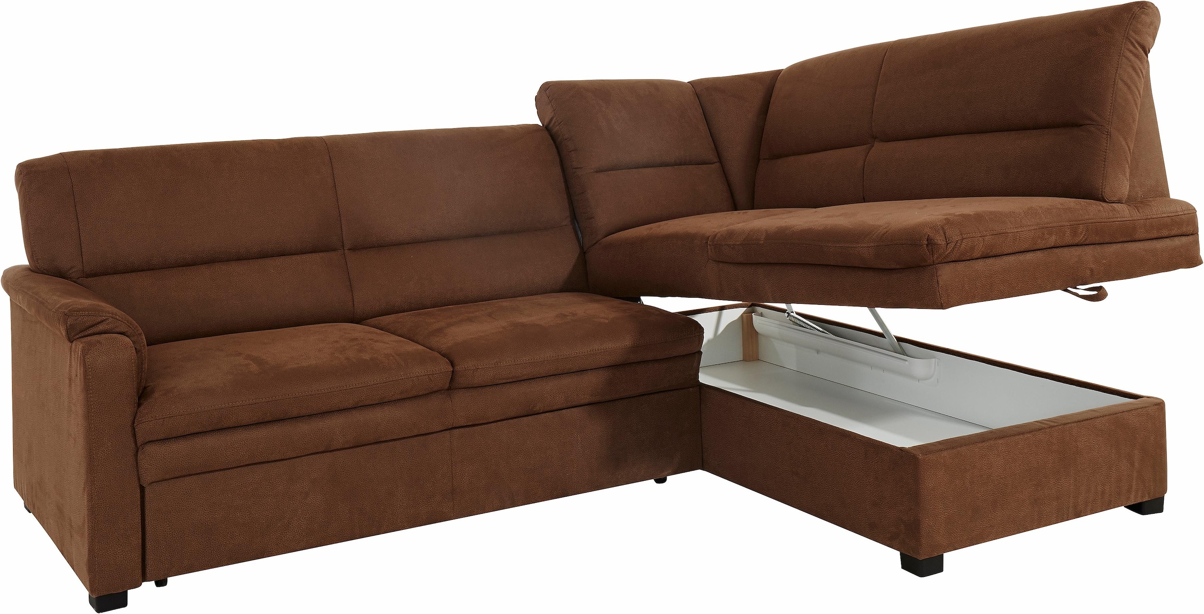 sit&more Ecksofa »Pisa L-Form«, mit Federkern, wahlweise mit Bettfunktion