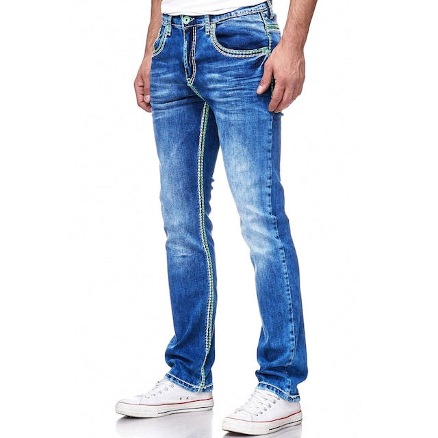 Rusty Neal Straight-Jeans »LEVIN 2«, mit angesagten Ziernähten ▷ kaufen |  BAUR
