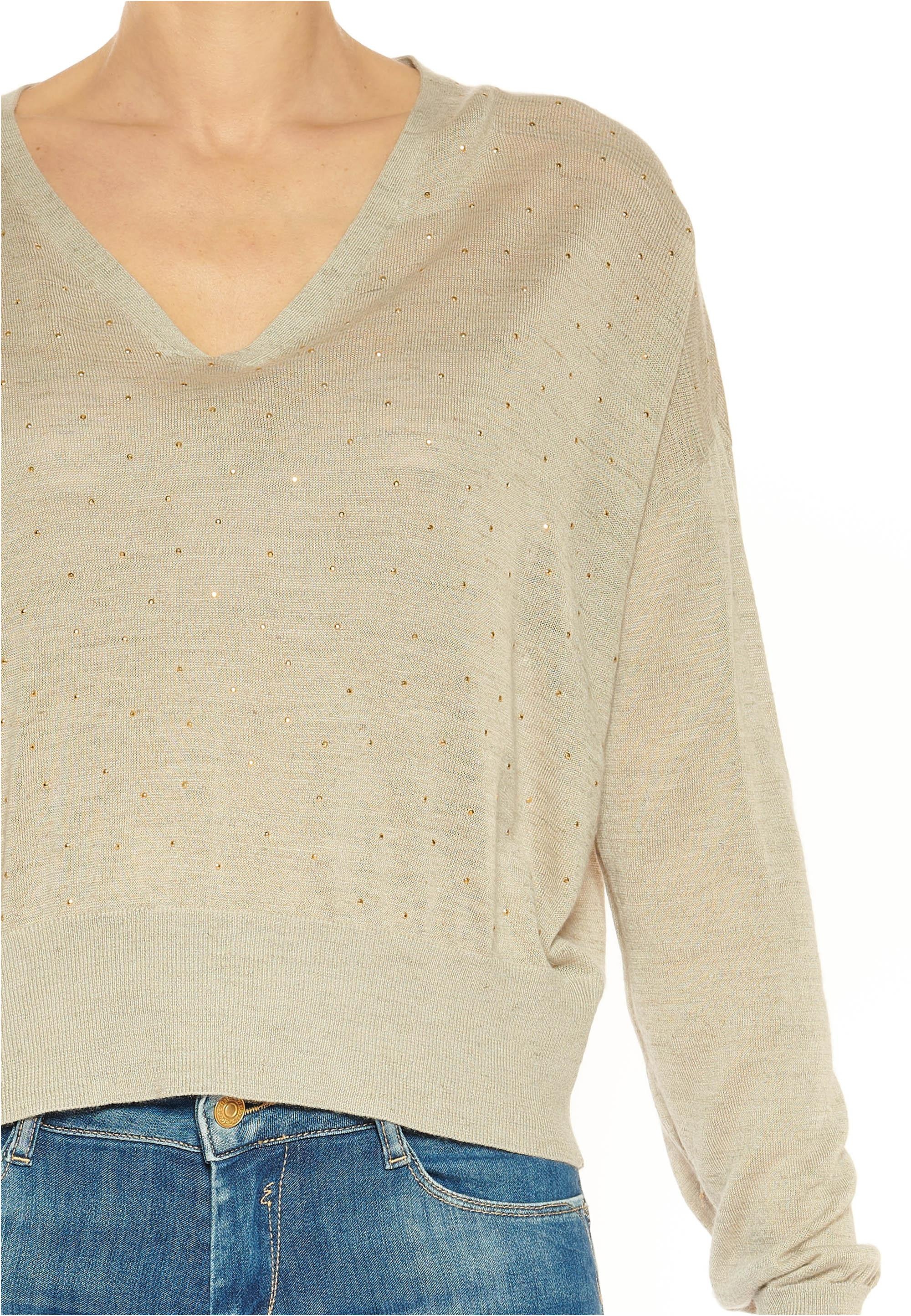 Le Temps Des Cerises Strickpullover »ATLAS«, mit glitzernden Details