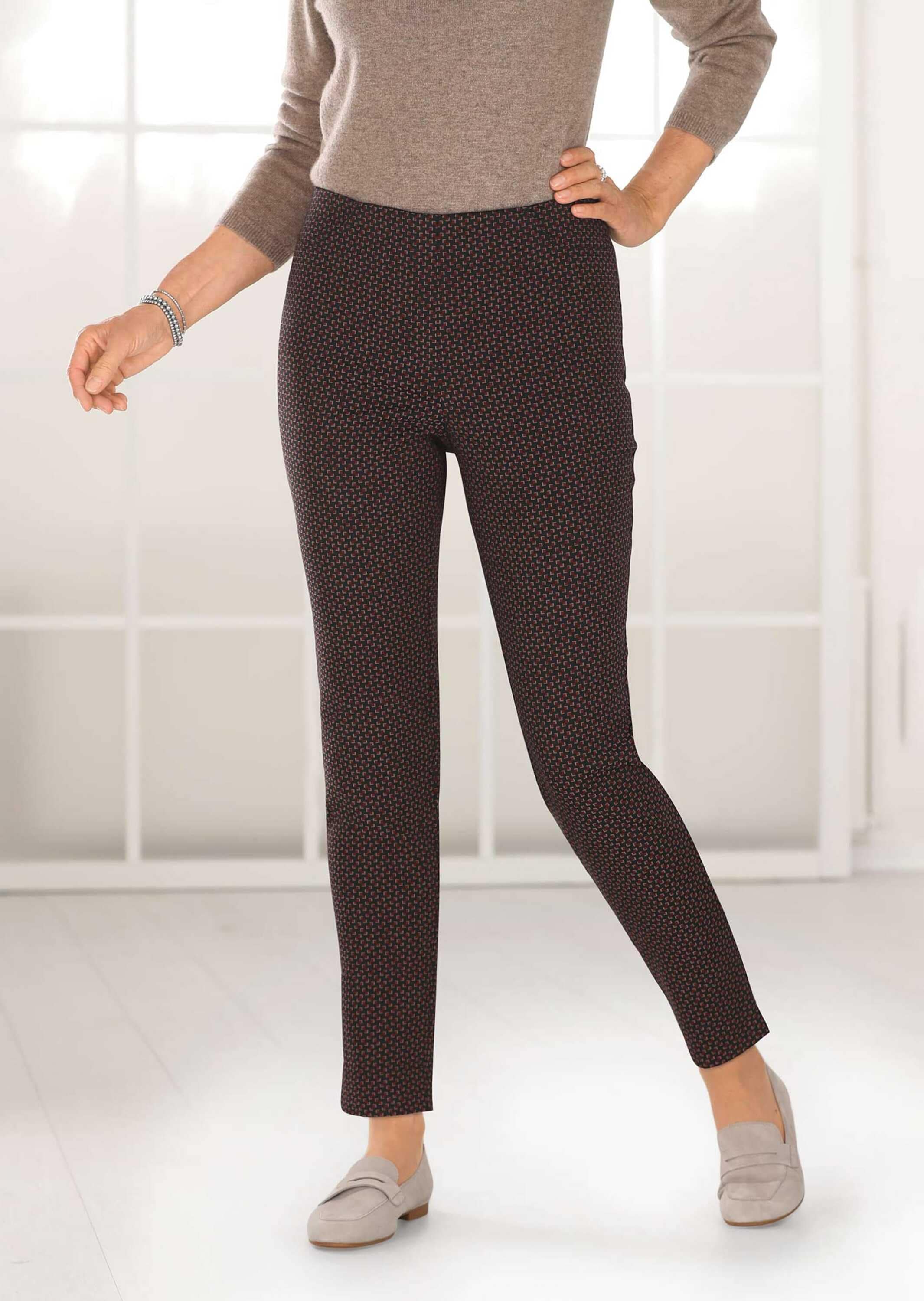 GOLDNER Chinos »Stretchbequeme Jacquard-Hose MARTHA«