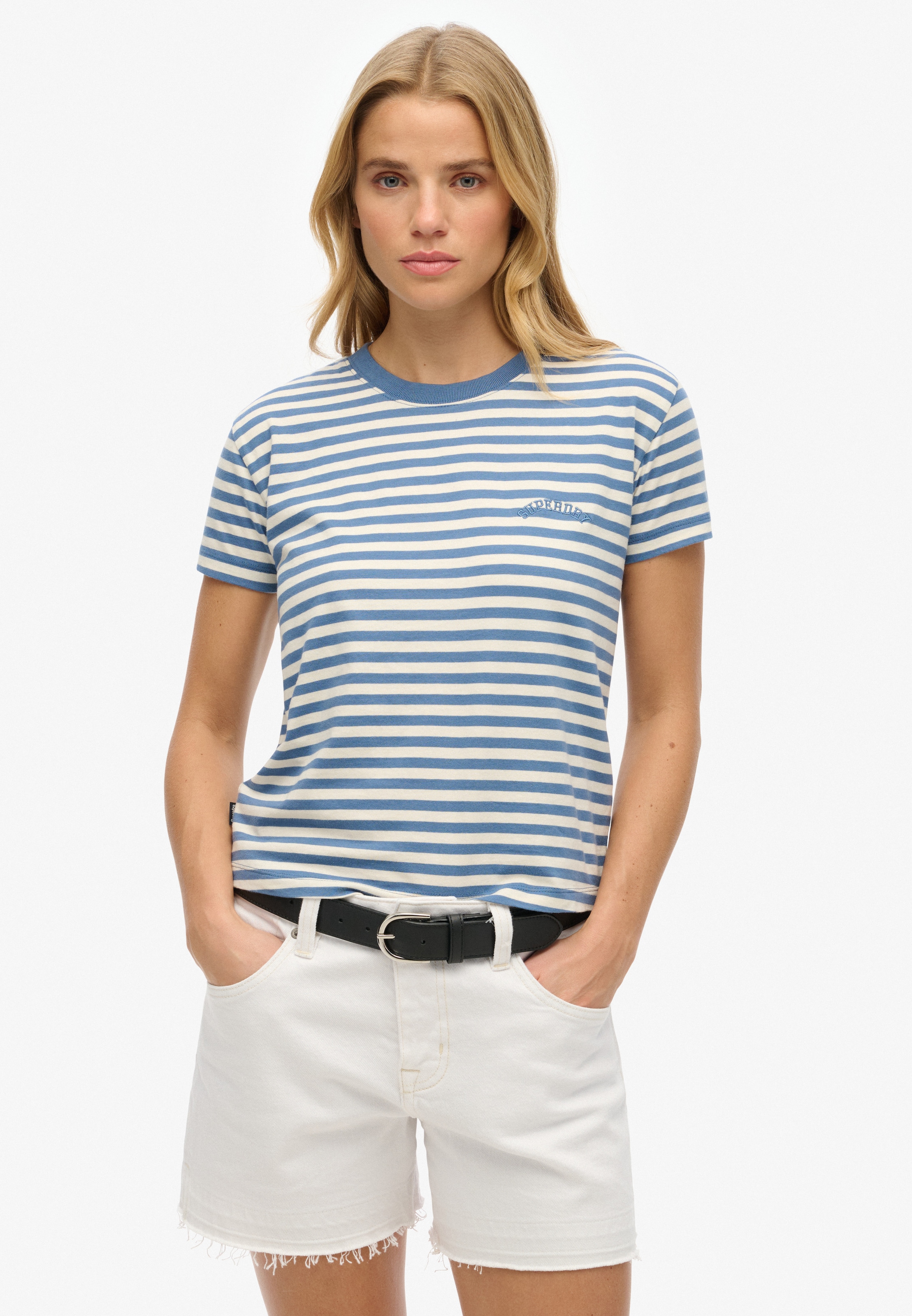 Superdry T-Shirt "ESSENTIAL LOGO STR FITTED TEE", angenehmes Tragegefühl du günstig online kaufen