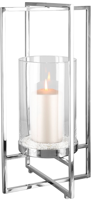 Fink Windlicht »NORMAN, Weihnachtsdeko«, (1 St.), aus Edelstahl und Glas, 1-flammig  kaufen | BAUR | Windlichter