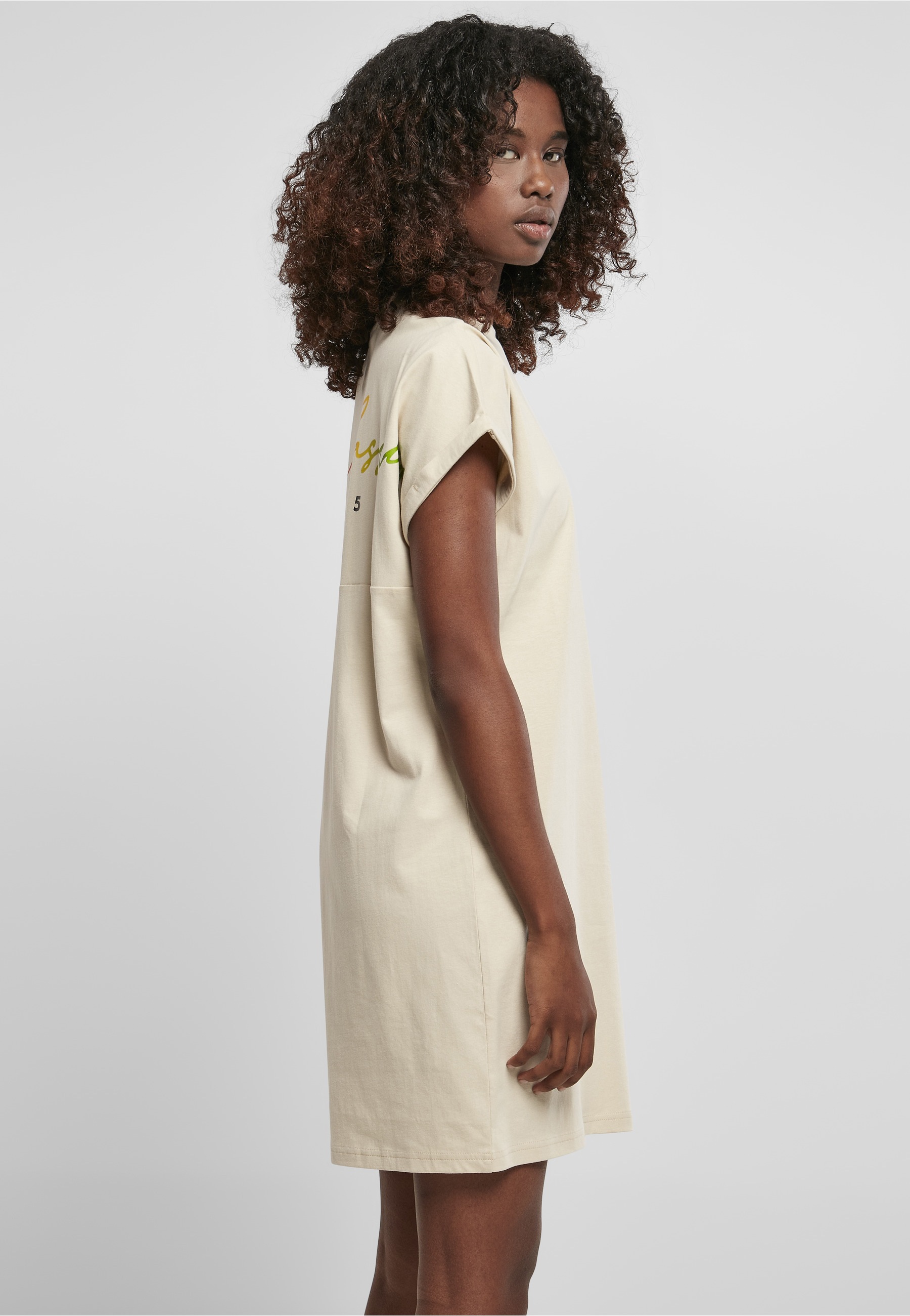 URBAN CLASSICS A-Linien-Kleid »Urban Classics Damen Ladies Rainbow Tee Dress« 1 Stk. tlg.