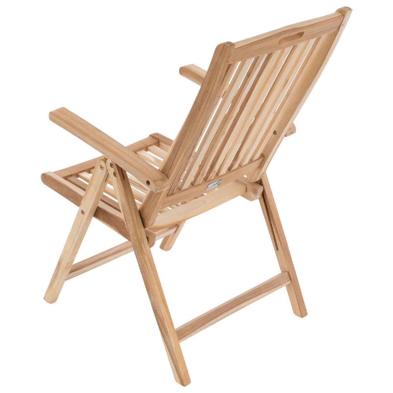 VCM Gartenstuhl "Gartenstuhl Hochlehner Klappstuhl Holz Teak" () günstig online kaufen