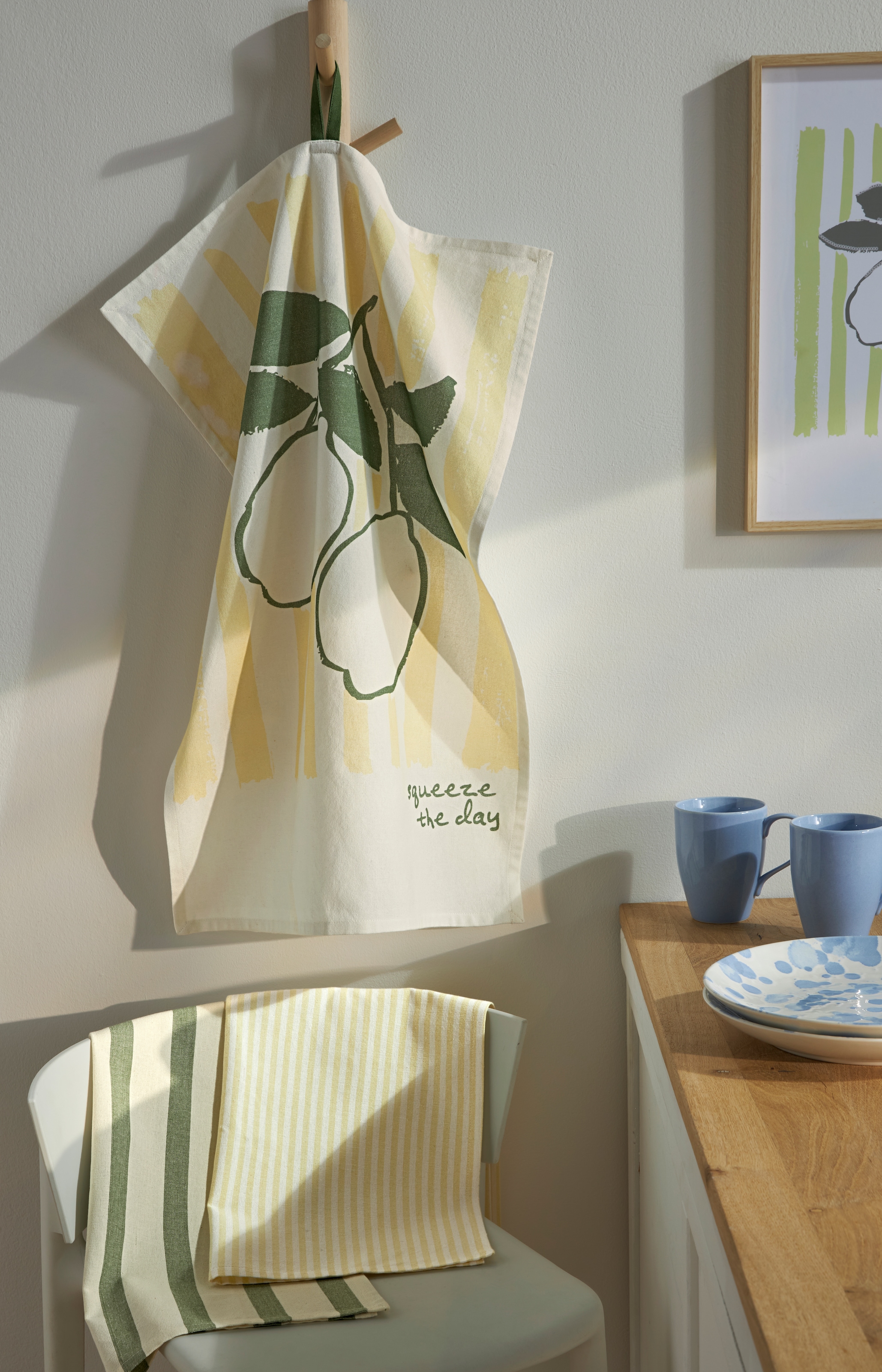 s.Oliver Geschirrtuch »Lervik« 100 % Baumwolle, Stilvolles Design, 3er-Set, Premium,Pflegeleicht