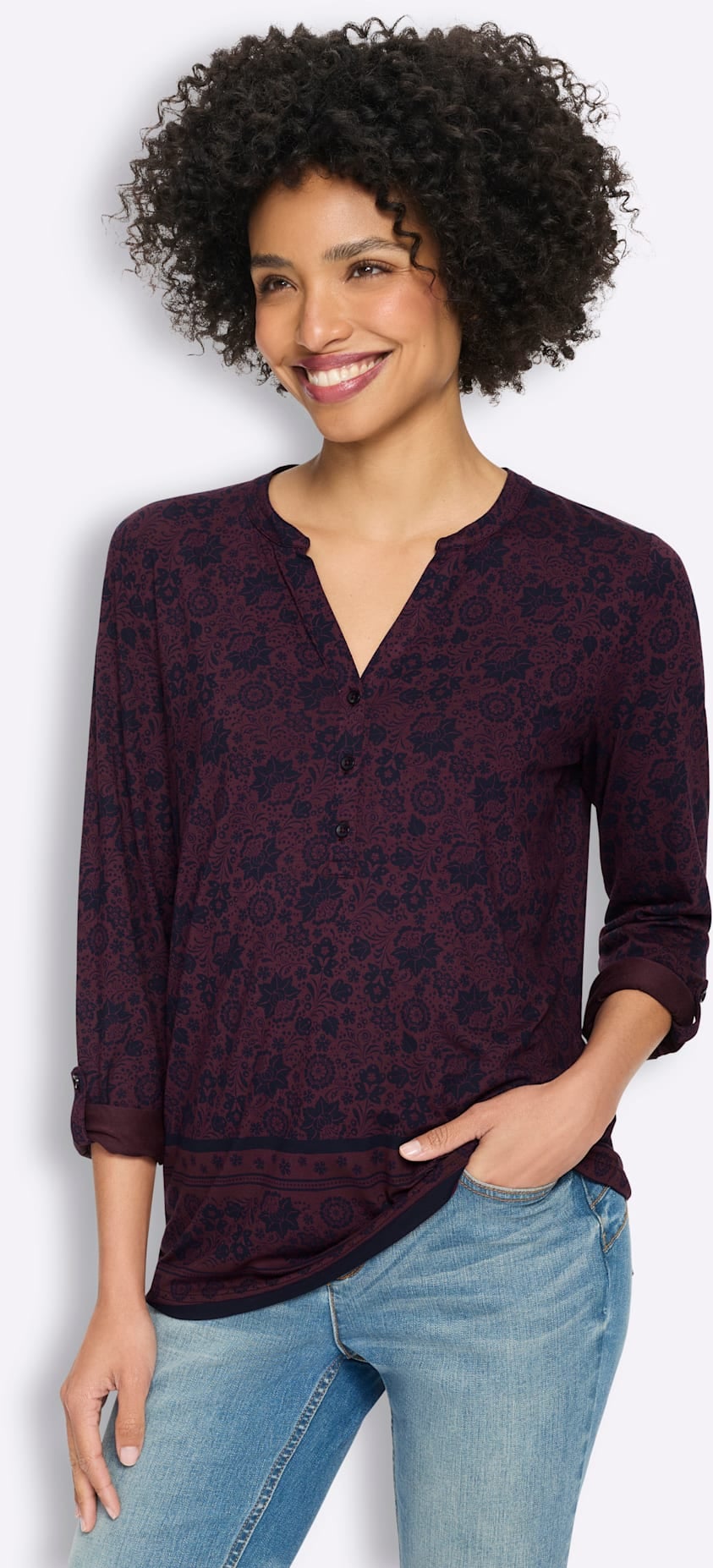 heine Langarmshirt "Druck-Shirt" 1