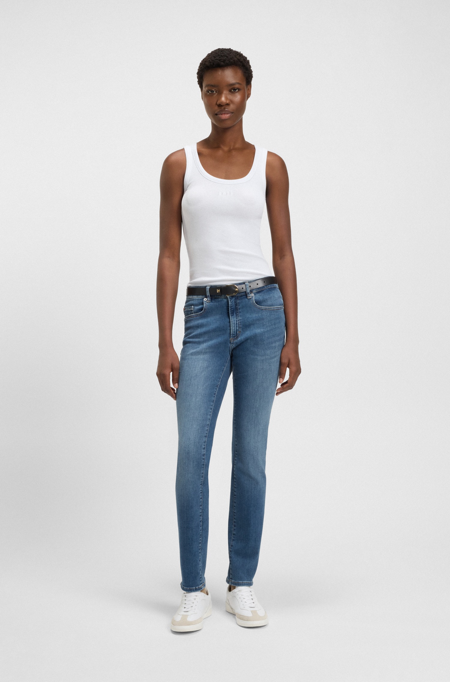 Thumbnail - BOSS ORANGE Slim-fit-Jeans "JACKIE MR 4.0" aus Soft-Motion-Denim