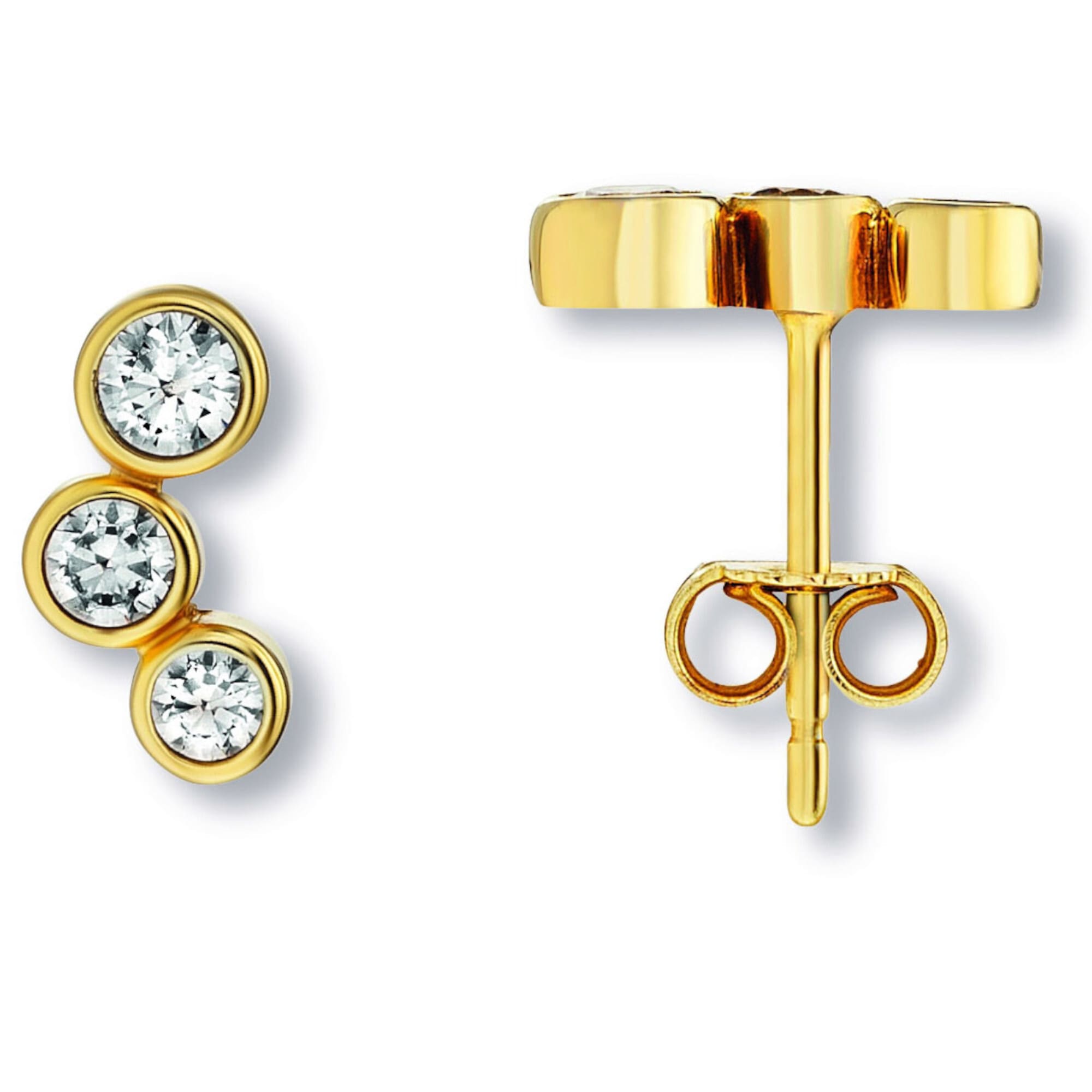 »Zirkonia ELEMENT Gold Schmuck Ohrringe Gelbgold«, bestellen ONE 333 Damen Paar Ohrstecker aus BAUR Ohrstecker |
