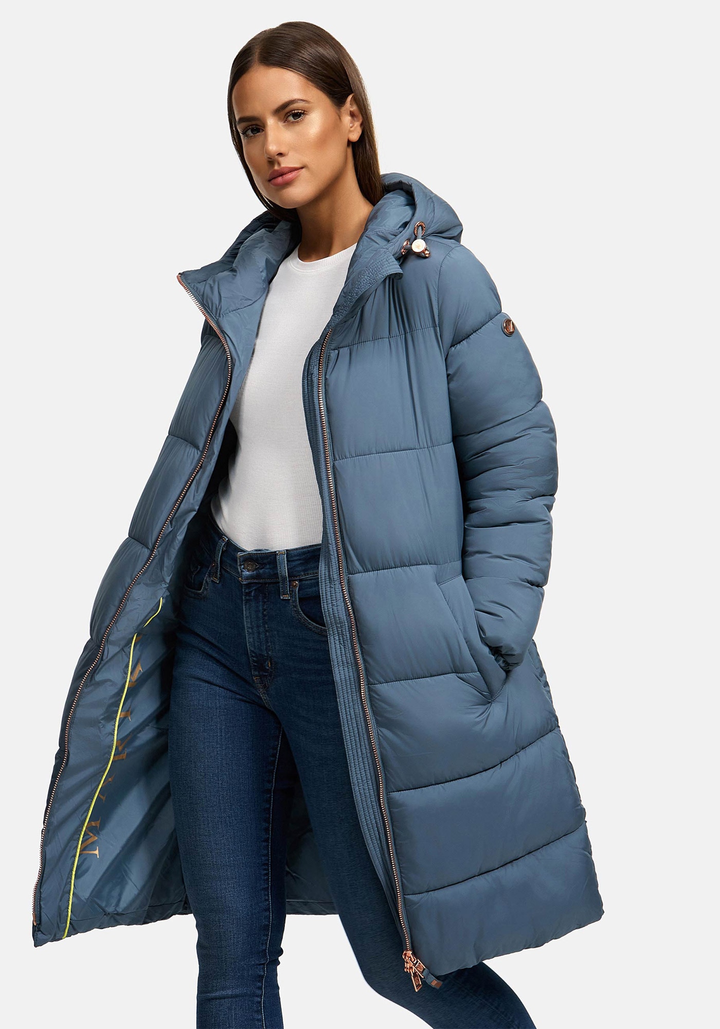 Marikoo Winterjacke »Nomadiaa«, Lange Damen Winterjacke