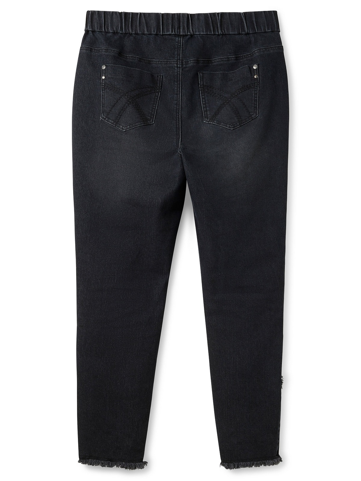 Fransensaum Stretch-Jeans und Gummibund BAUR | »Große Sheego mit für Größen«, kaufen