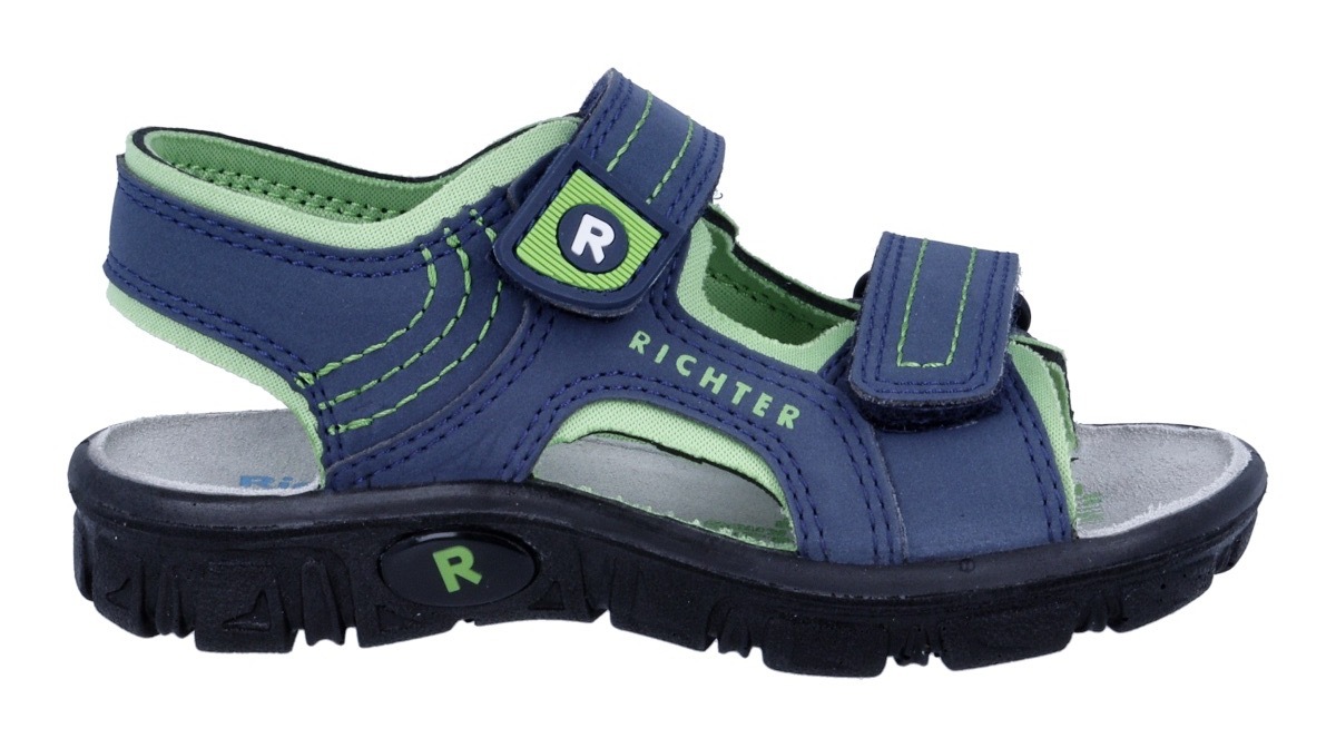 Richter Adventure Girls Sandals Dark Blue/Green 34 2