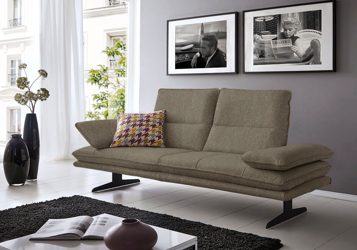 W.SCHILLIG 2-Sitzer "broadway, Designsofa mit tollem Sitzkomfort, Breite 216cm" Sitztiefenverstellung, Kopfteil- & Seitenteilverstellung, Breite 216cm