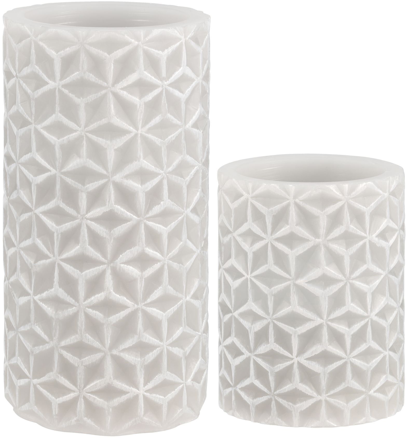 Pauleen LED Dekolicht »LED-Kerze Cosy Ornament, 2er Set«, Wachskerze, mit Timer, Grau
