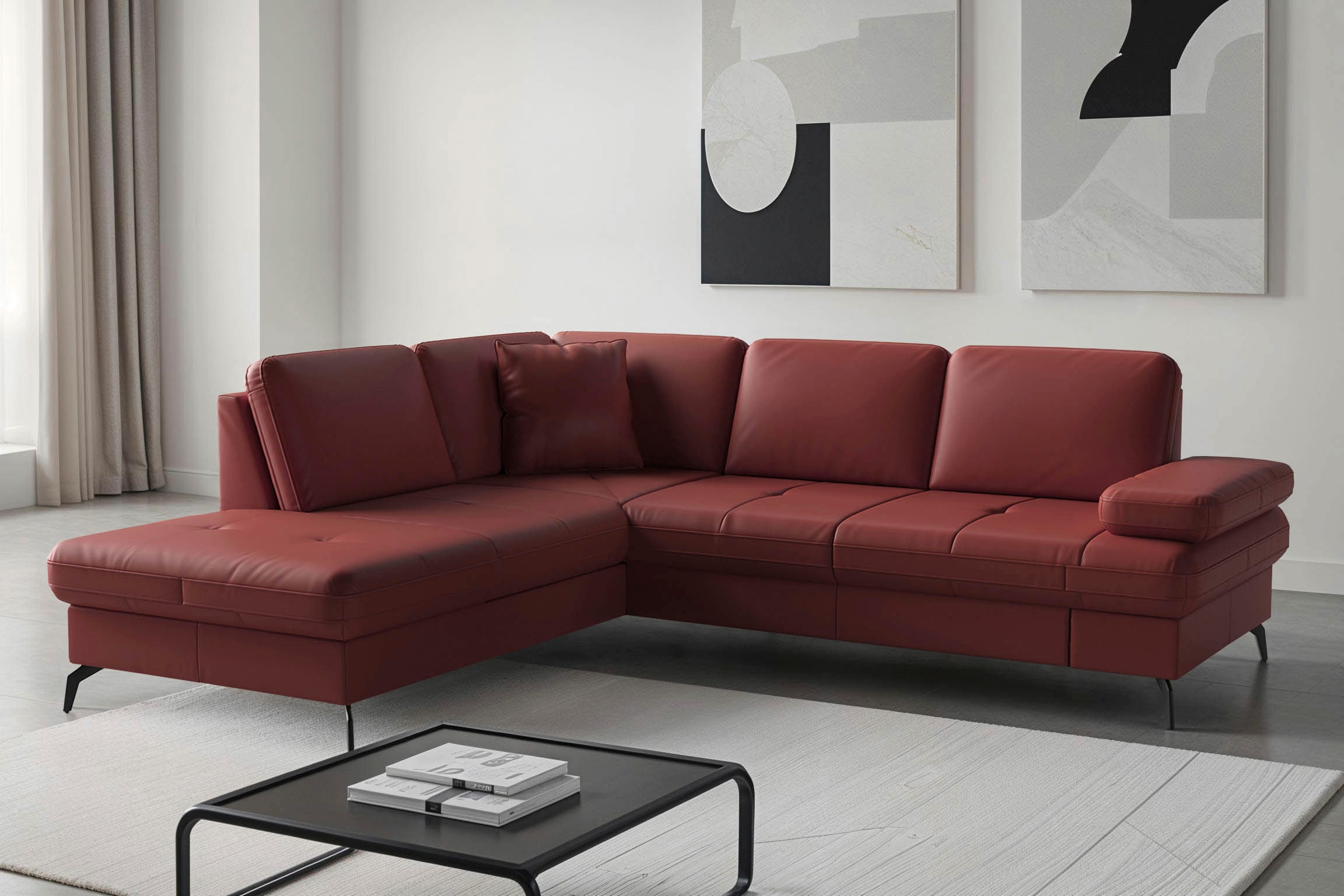 sit&more Ecksofa "Morris Jubi, Ottomane, Breite 238 cm" mit Armteilfunktion, wahlweise mit Schlaffunktion