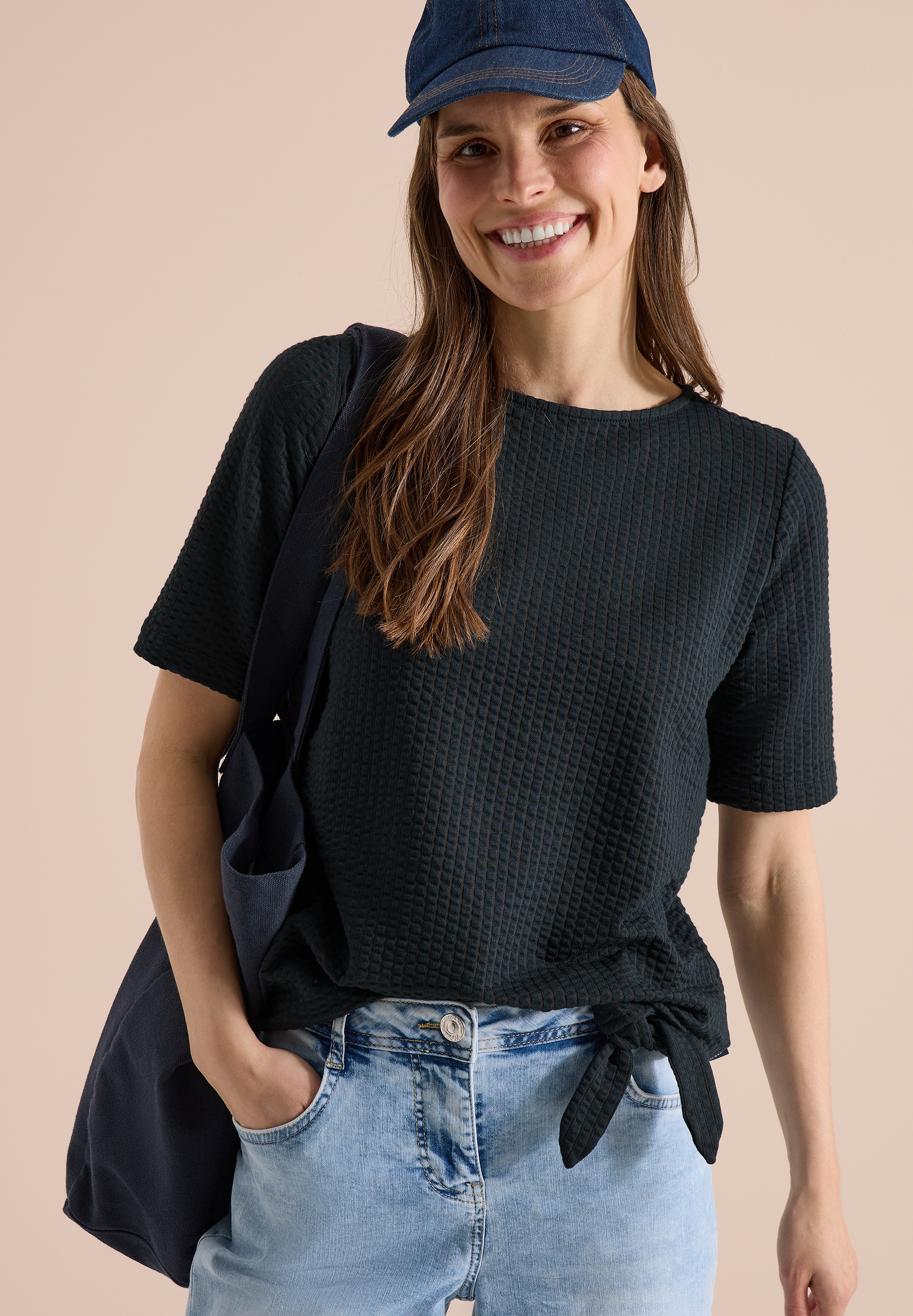 Cecil T-Shirt im soften Baumwoll-Mix
