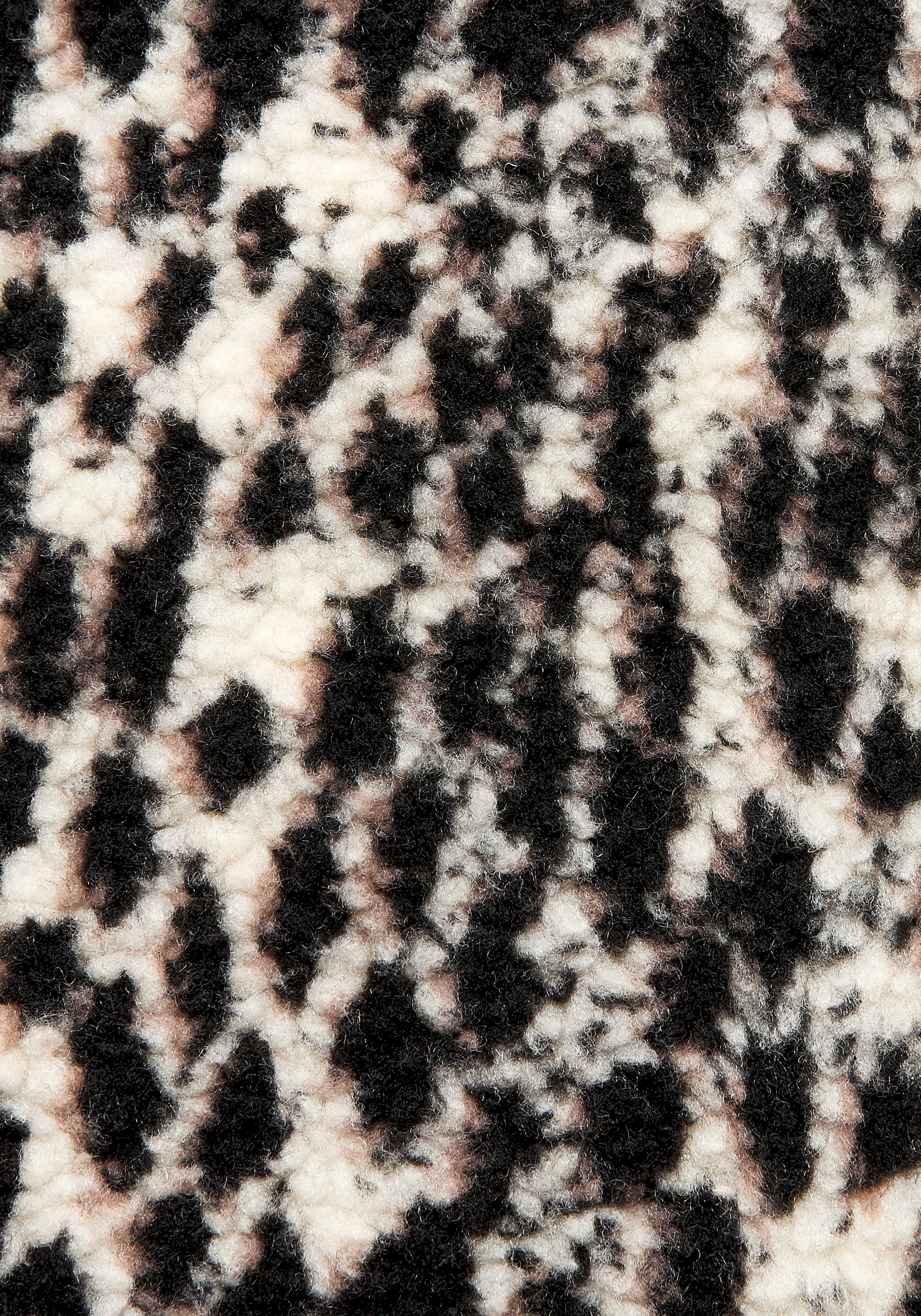 LASCANA Fleecejacke im Leomuster in weicher Fleece-Qualität