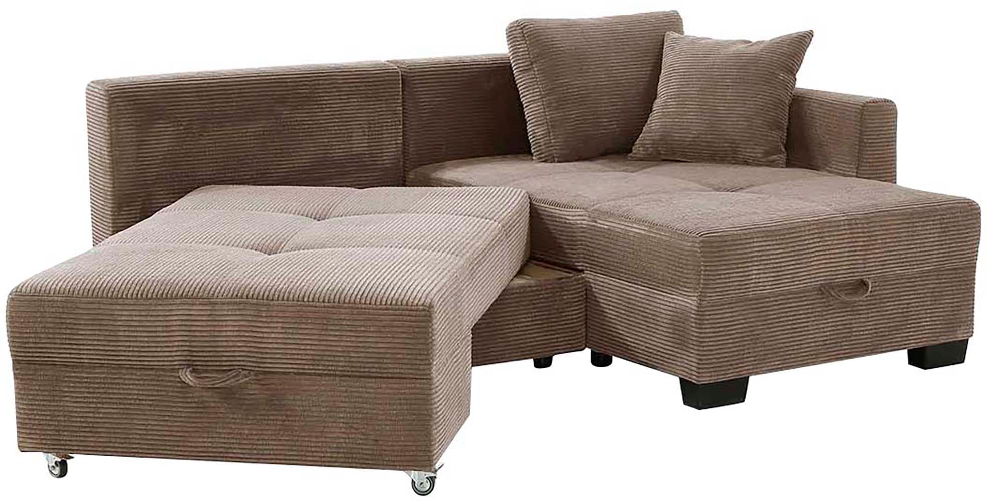 Jockenhöfer Gruppe Ecksofa »Fantasy, Dreh-Schwenk-Ottomane«, inklusive Relax- und Schlaffunktion, Ottomane links/ rechts montierbar