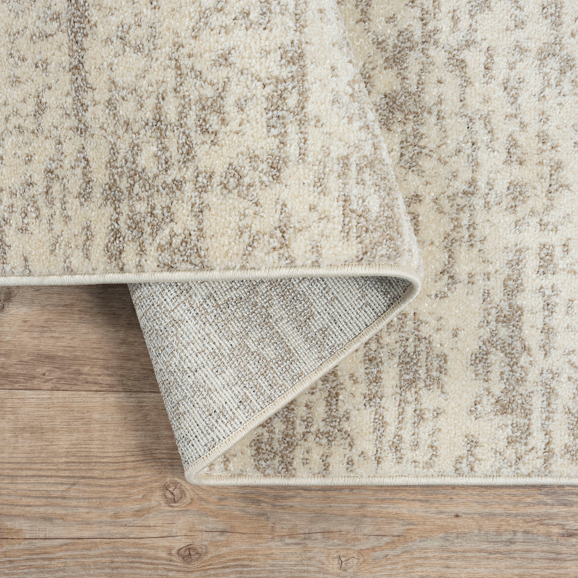 Teppich SANAT "Oslo", beige (creme), B:60cm H:10mm L:110cm, Kunstfaser, Teppiche, Teppich, meliert robuster Kurzflor, Wohnzimmer, Schlafzimmer, auch als Läufer 3