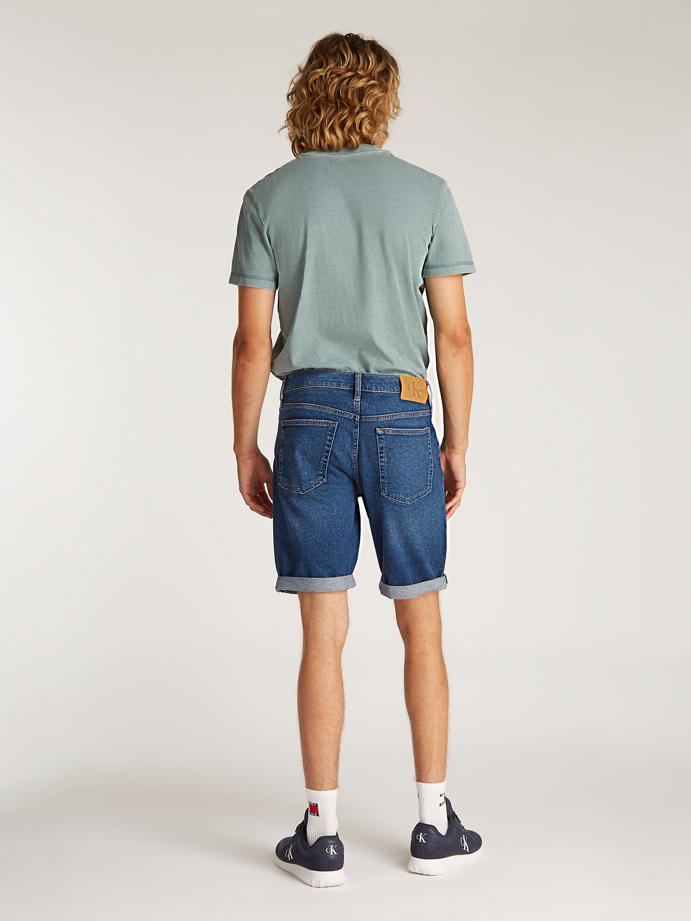 Calvin Klein Jeans Shorts »SLIM SHORT«, mit Umschlagsaum