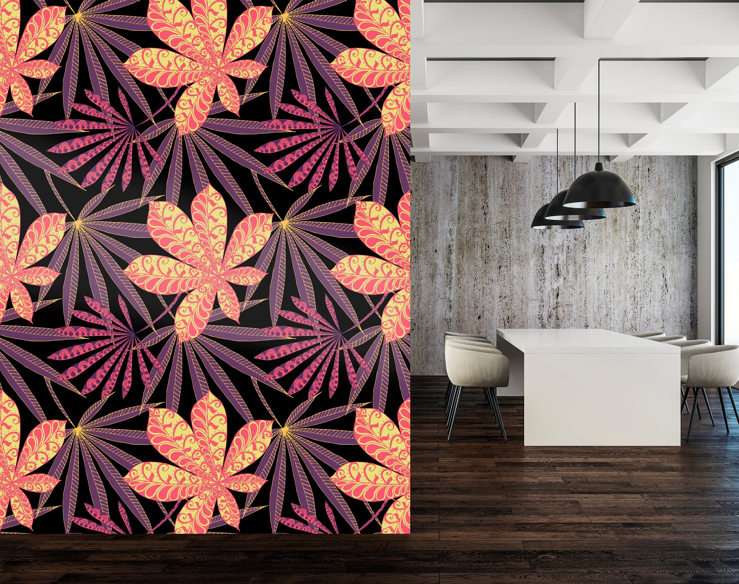 queence Vinyltapete »Alea«, floral-geblümt-gemustert-Motiv, 90x250cm, selbstklebend, kinderleichte Anbringung, Sticker