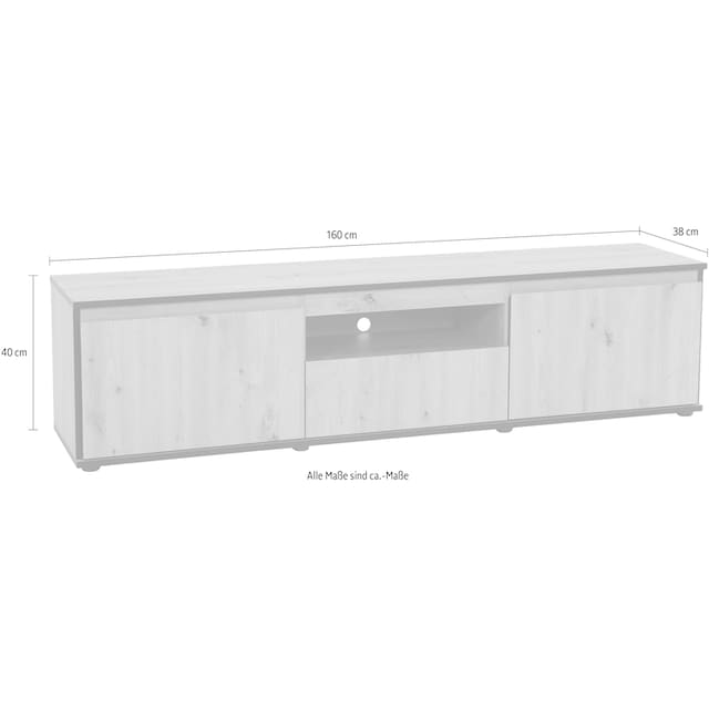 HELA TV-Board »Ariana«, mit angeschrägten Griffmulden, Breite 160 cm | BAUR