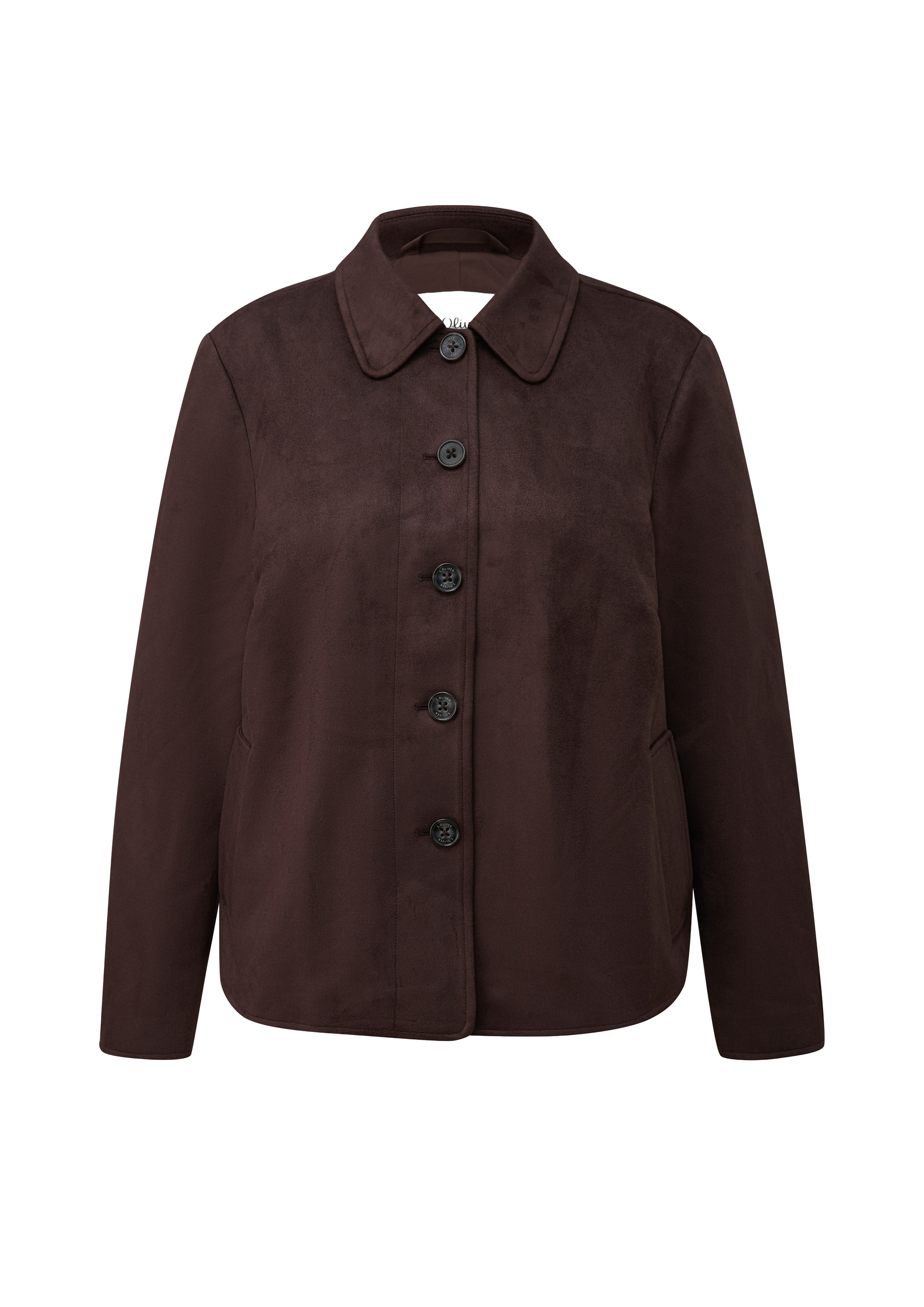 s.Oliver CURVE Jackenblazer Velours-Bluse / Große Größen