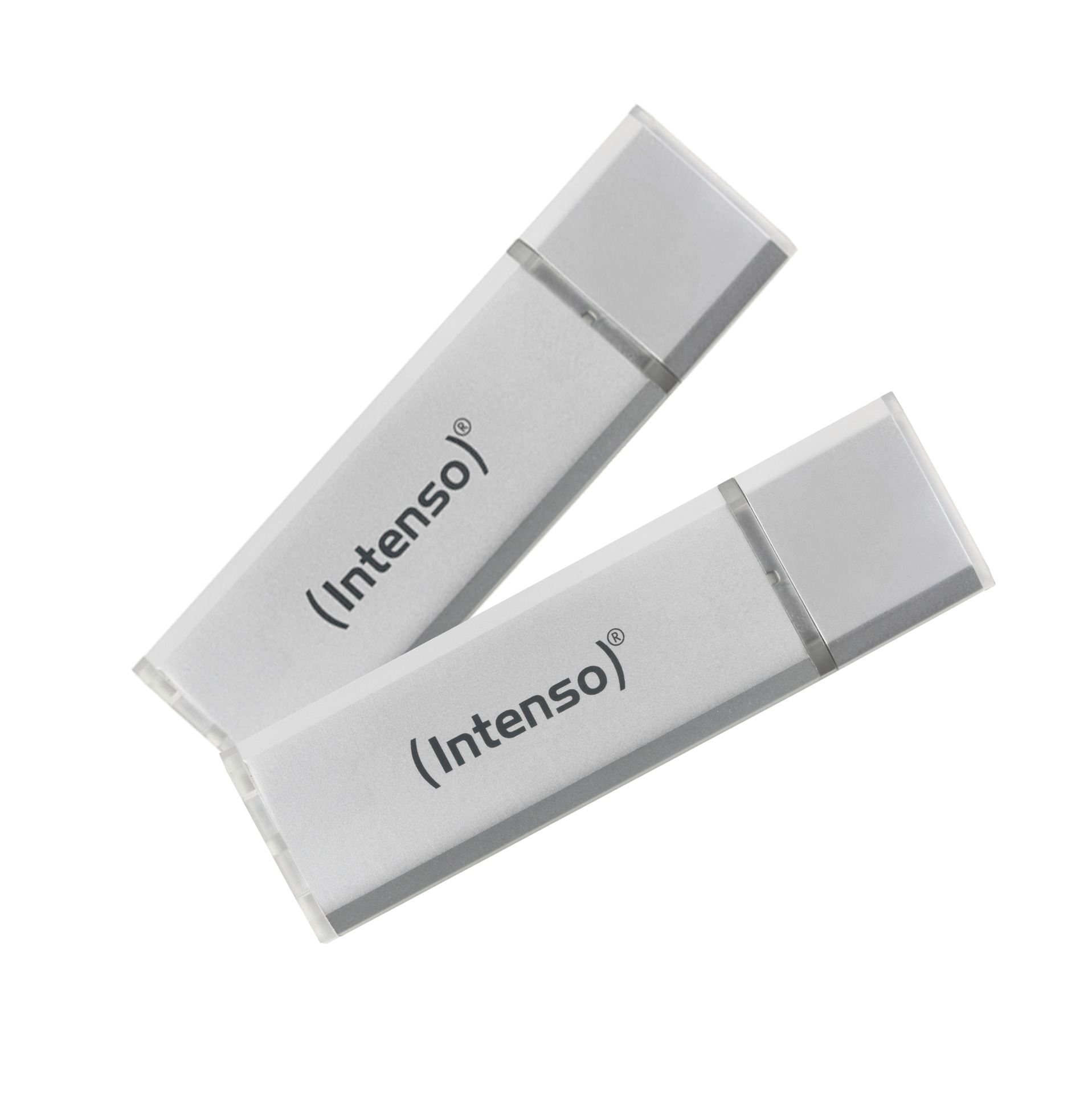 INTENSO USB-Stick "USB Flash Drive 3.2 32 GB Ultra Line Doppelpack", 32 GB, silber, USB-Sticks