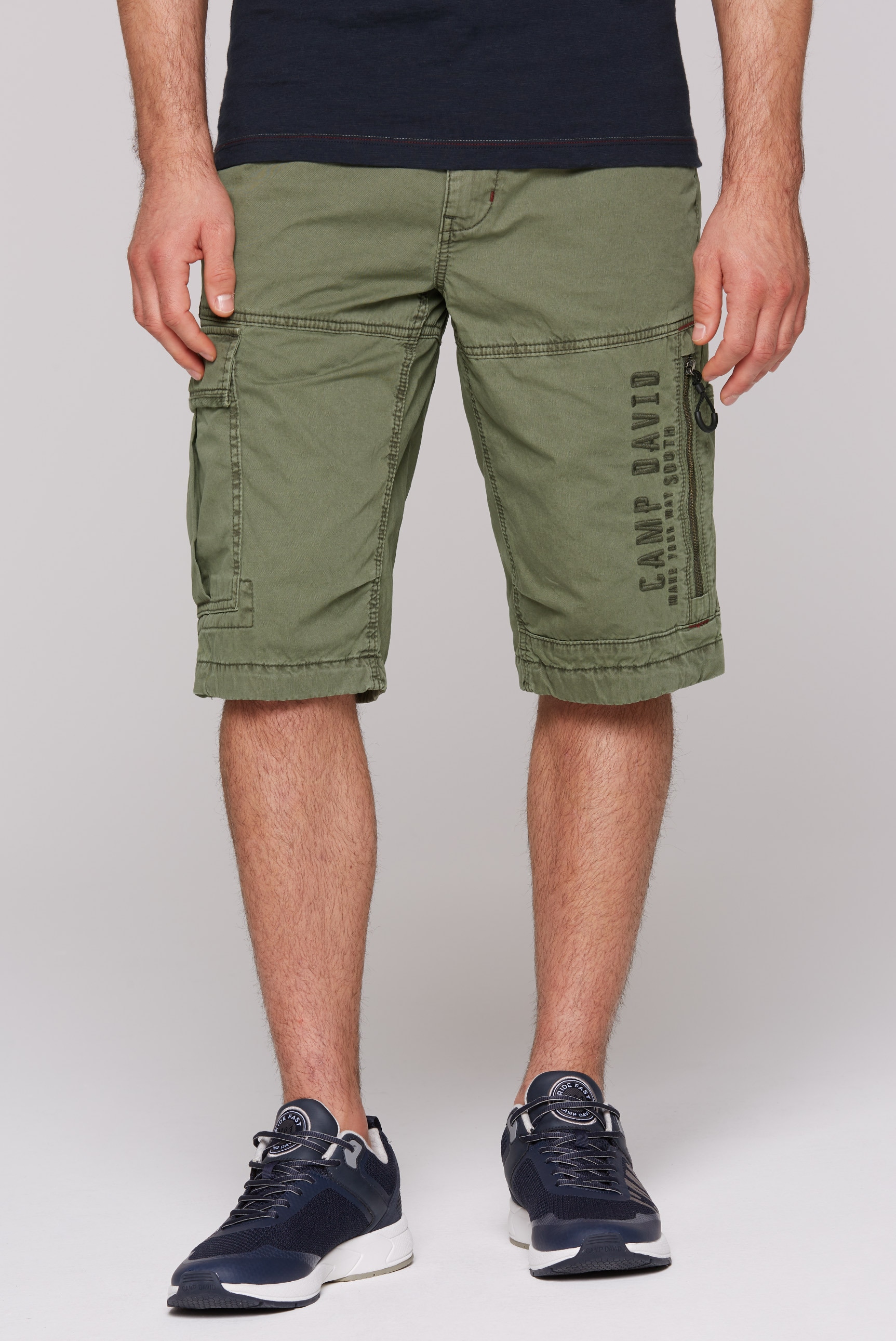 CAMP DAVID Cargoshorts, mit Bindeband