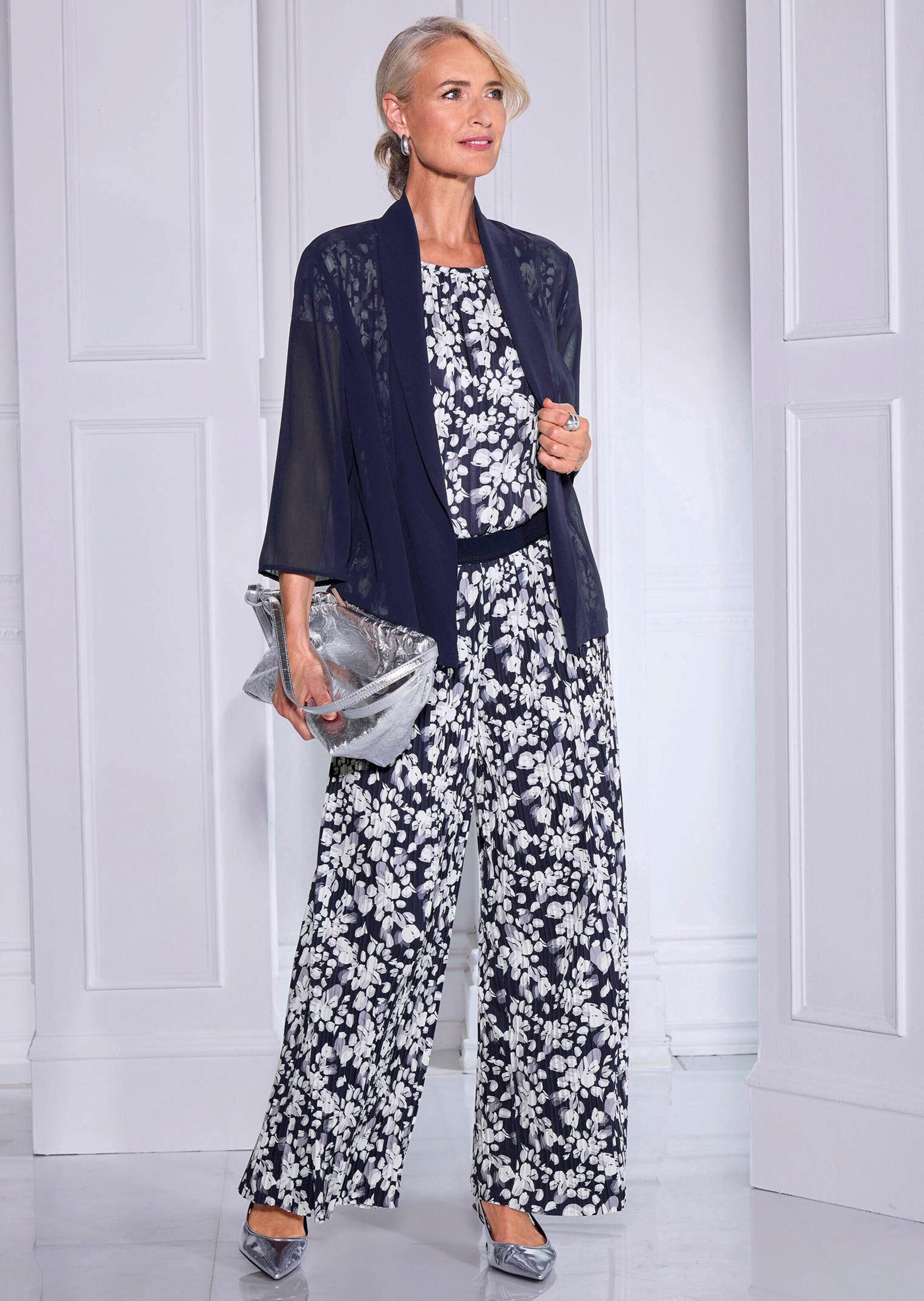 GOLDNER Schlupfhose »Kurzgröße Florale, elegante VERA Hose«