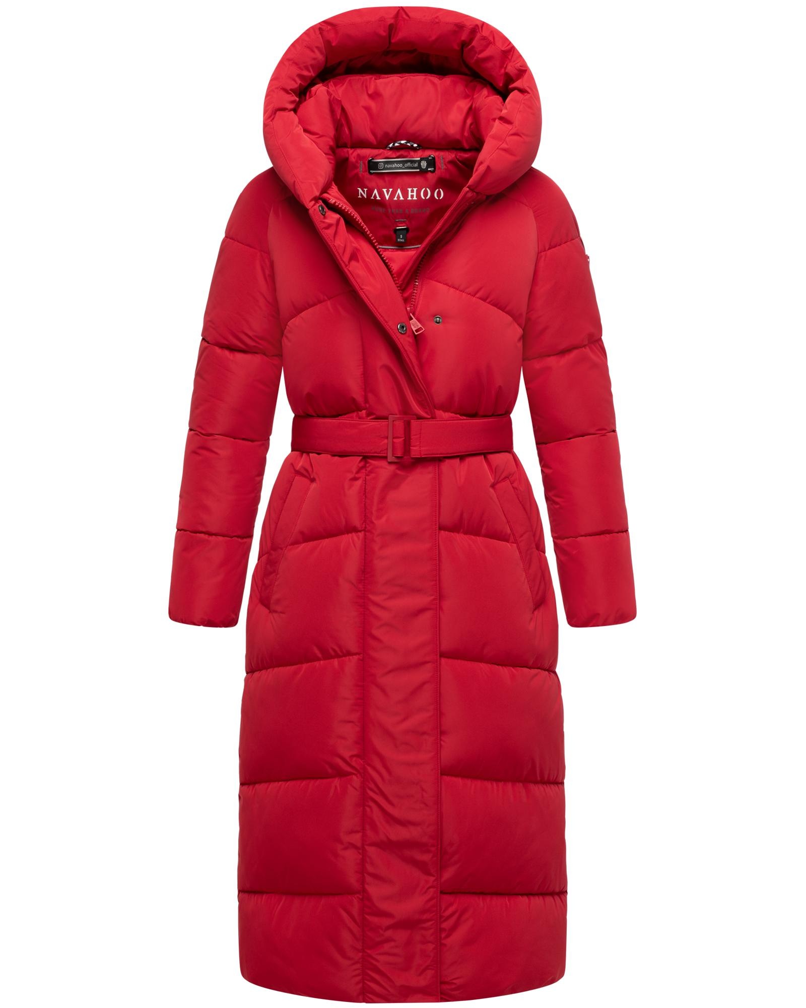Navahoo Steppmantel »Eisblick 14«, Gesteppter Damen Mantel mit Taillengürtel