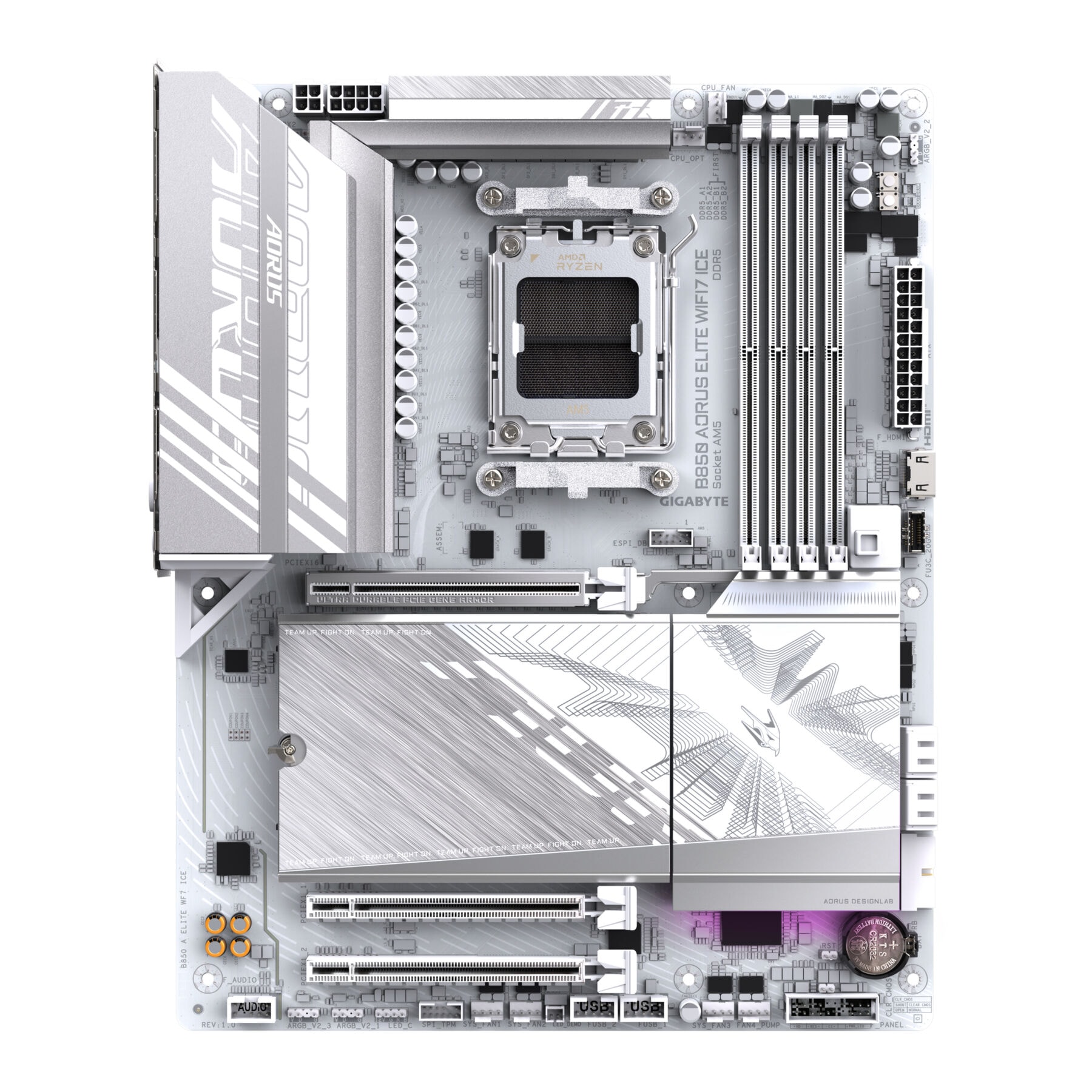 Gigabyte Mainboard »B850 AORUS ELITE WIFI7 ICE Motherboard - AMD Ryzen 9000 Serie CPUs, 14«