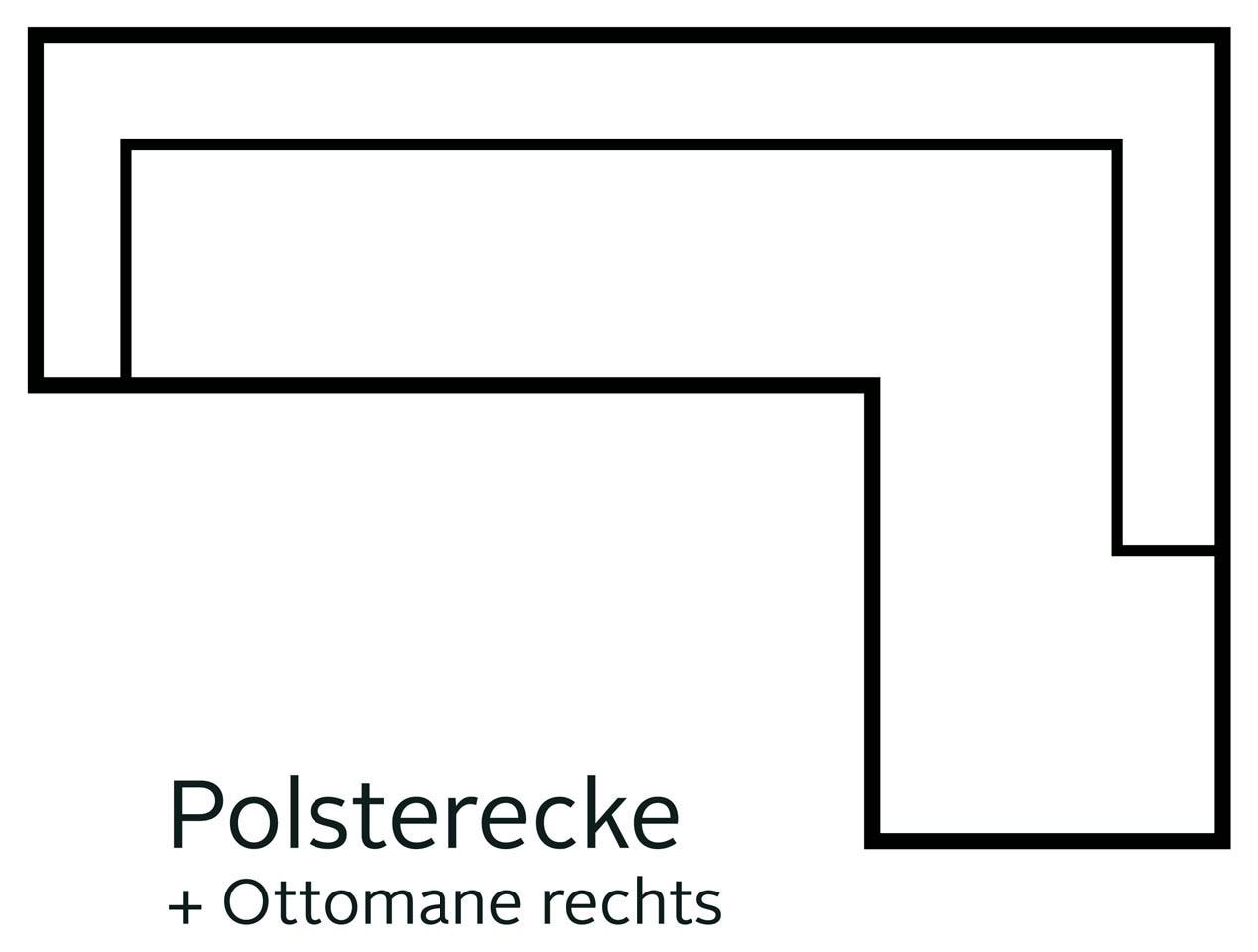 Places of Style Ecksofa »Cornwall L-Form«, incl. Sitztiefenverstellung, mit Bettfunktion und Kopfteilverstellung