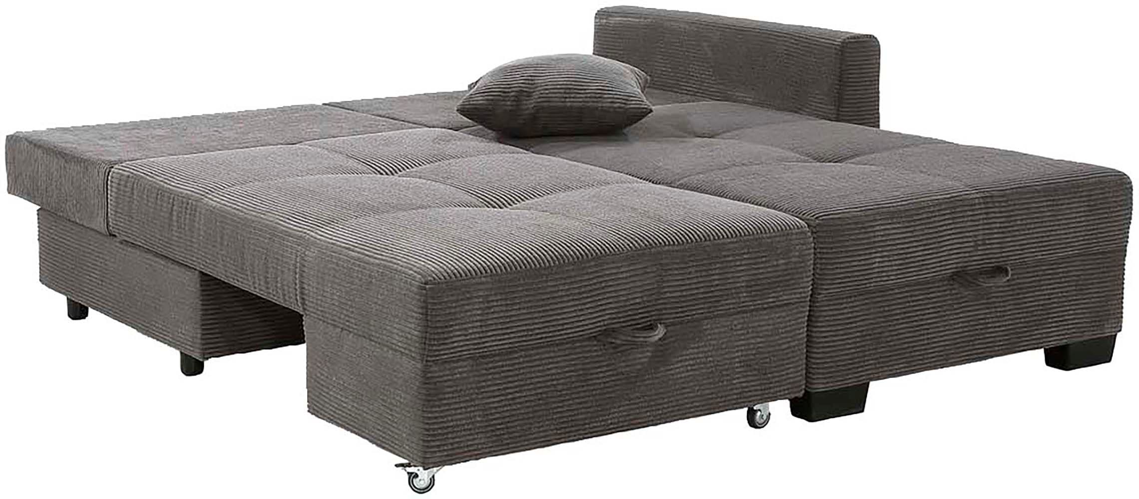 Jockenhöfer Gruppe Ecksofa »Fantasy, Dreh-Schwenk-Ottomane«, inklusive Relax- und Schlaffunktion, Ottomane links/ rechts montierbar