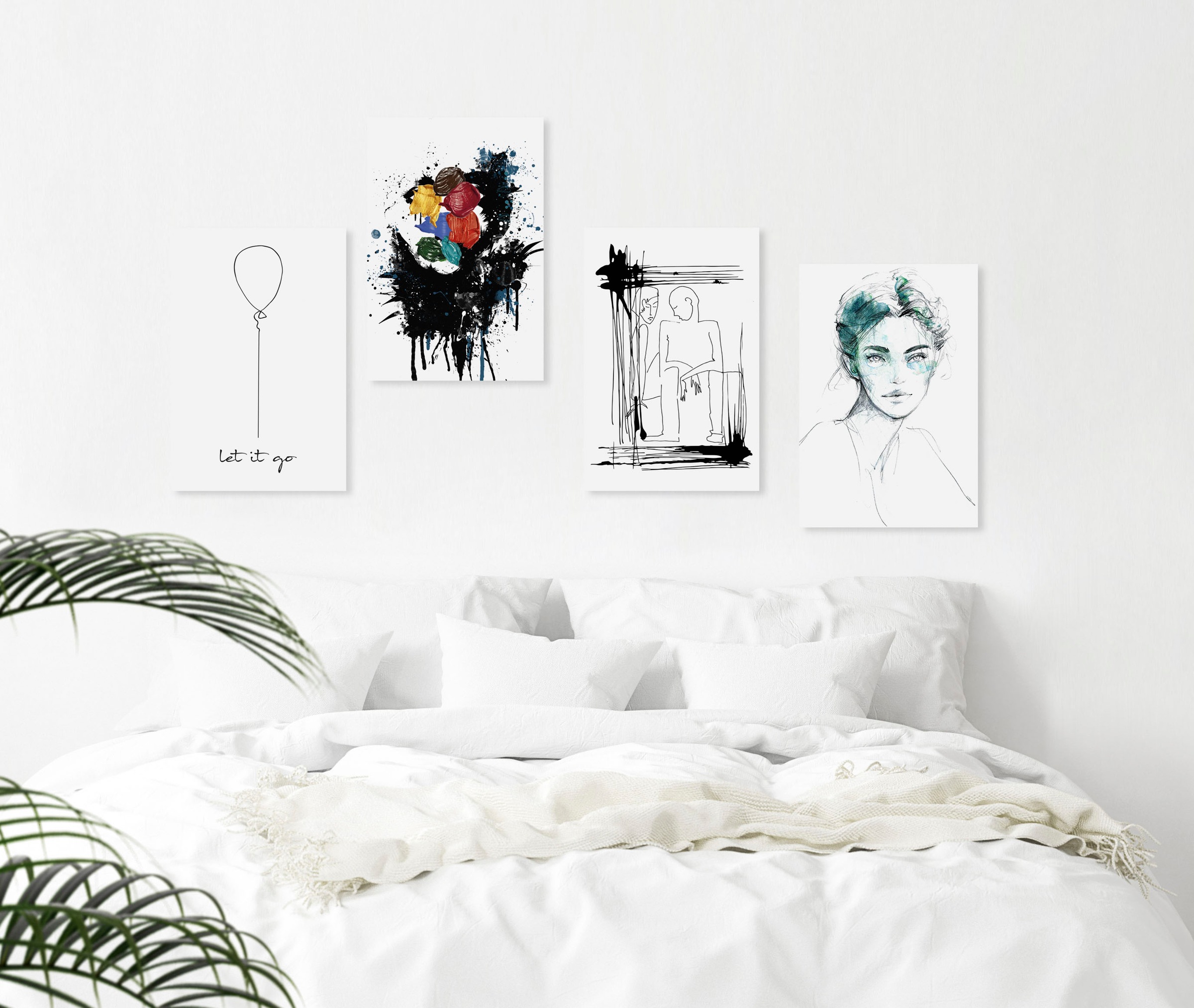 queence Leinwandbild "Kunstwerk" Abstrakt  Abstrakte  Kunst  klassische Fan günstig online kaufen