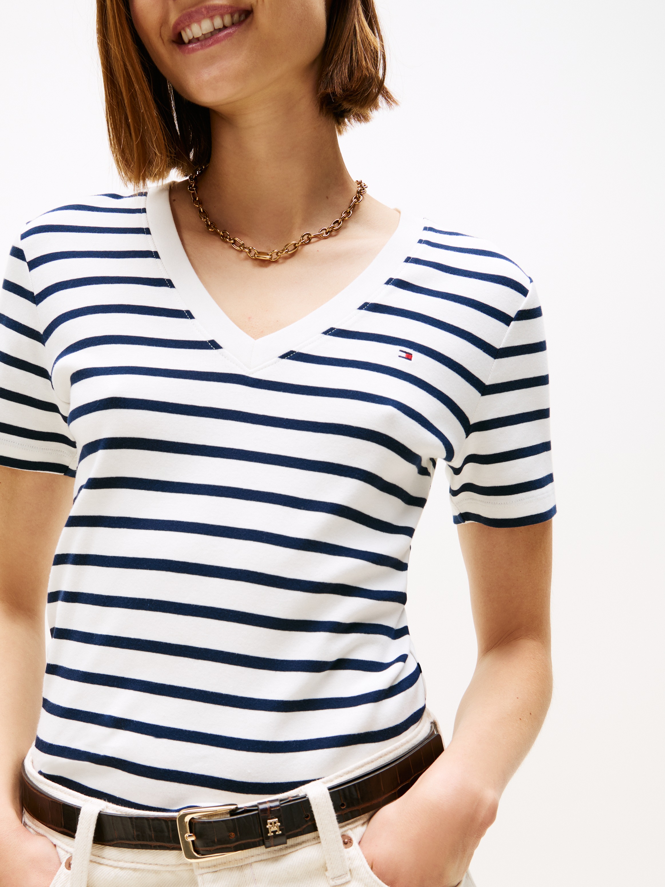 Tommy Hilfiger T-Shirt "CODY V-NECK SHORT SLEEVE" mit V-Ausschnitt, Baumwol günstig online kaufen