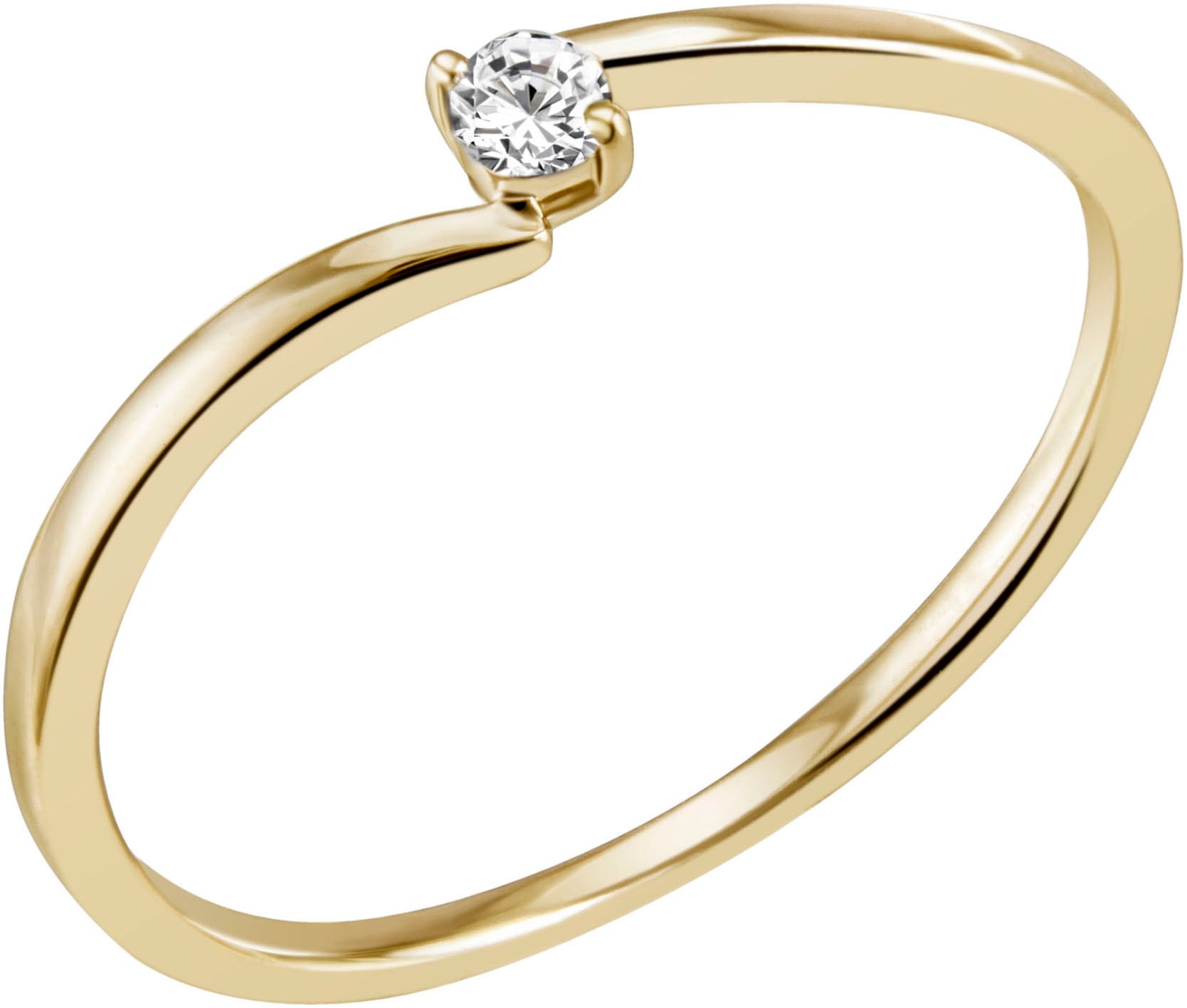 Firetti Fingerring »Schmuck Geschenk Gold 585 Goldring Vorsteckring«, mit Brillant