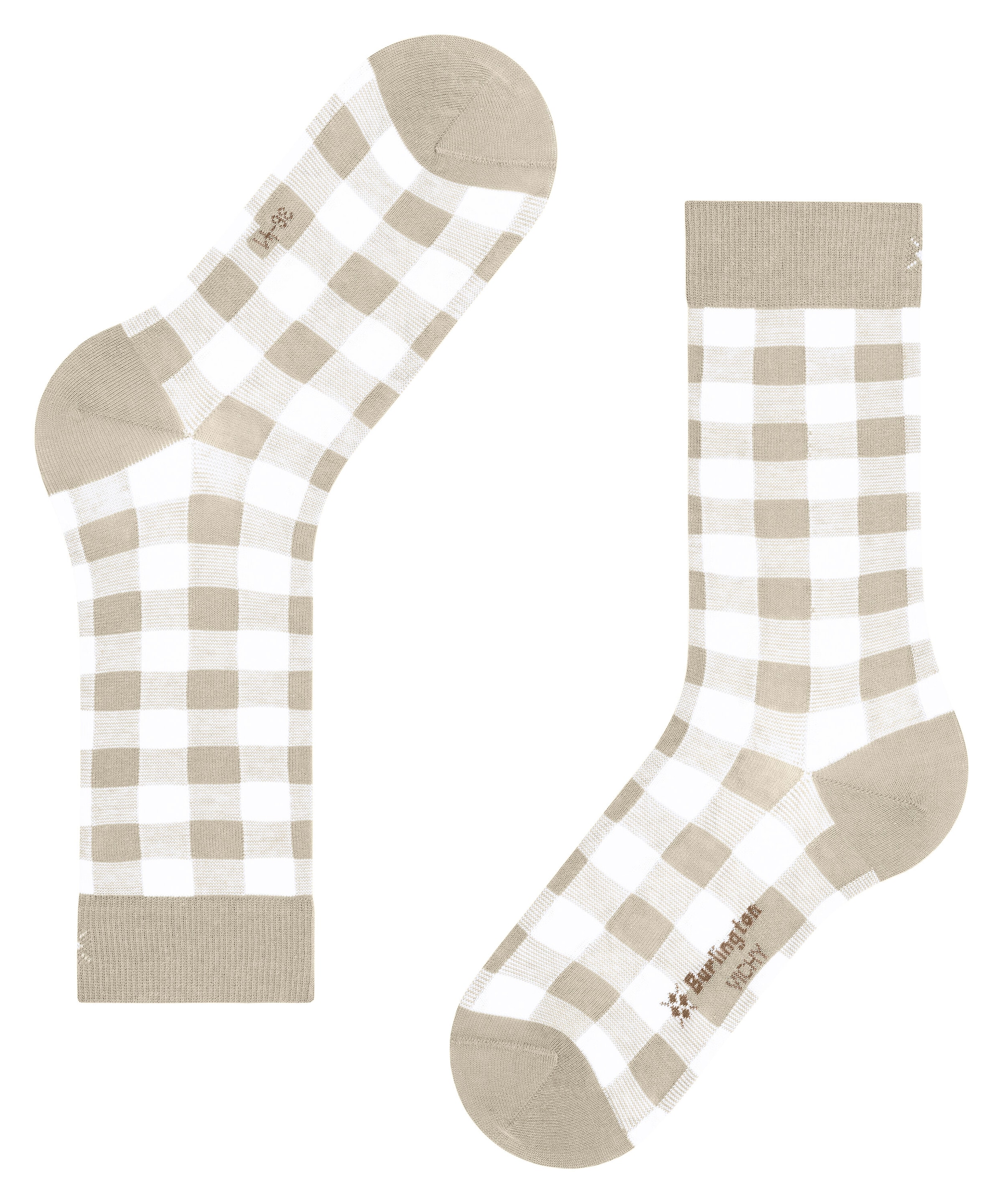 Burlington Socken »Vichy« Einheitsgröße 36-41, Karomuster, gekämmte Baumwolle