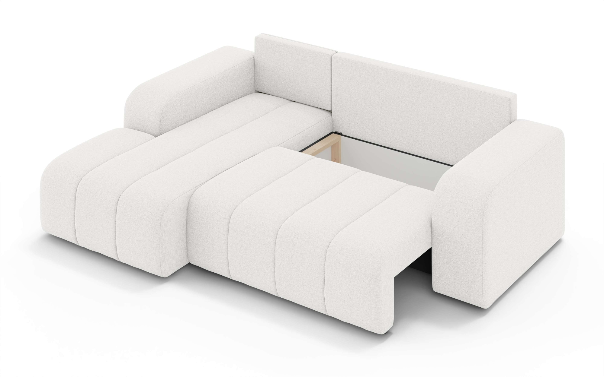INOSIGN Ecksofa »CASSY L-Form, Schlafsofa mit Bettkasten, Maße B/T/H: 245/165/88 cm«, mit 2 Rückenkissen, Recamiere rechts oder links bestellbar