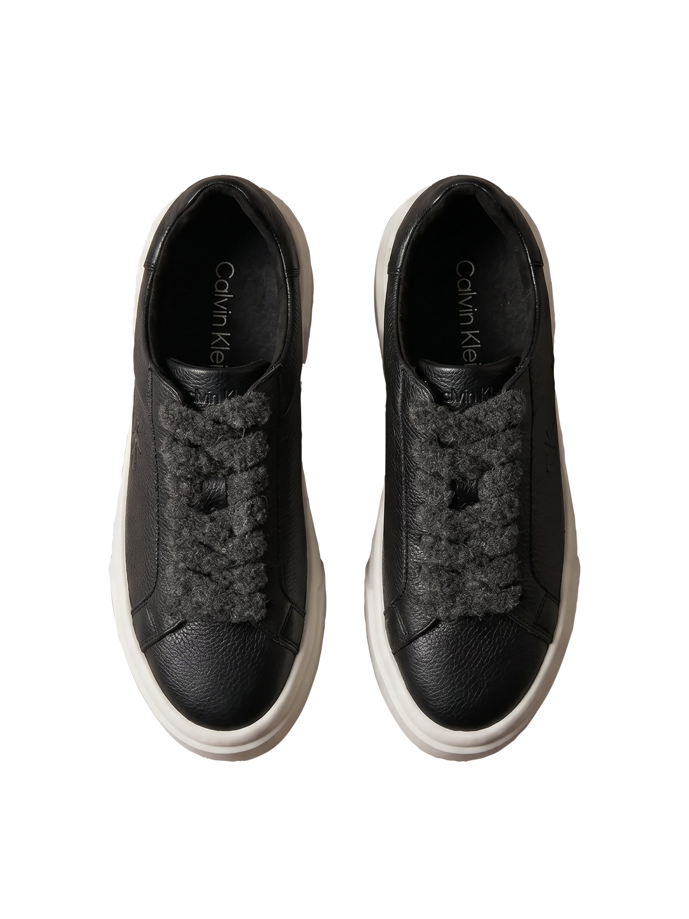 Calvin Klein »FLATFORM LACEUP LTH WL«  Halbschuh, Freizeitsneaker mit seitlichem CK-Logo
