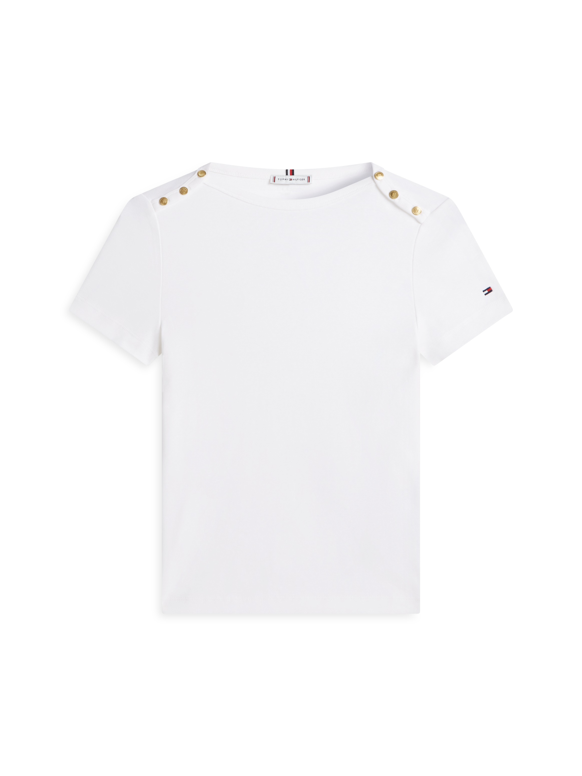 Tommy Hilfiger Kurzarmshirt »GOLD BUTTON SLIM SS TEE«
