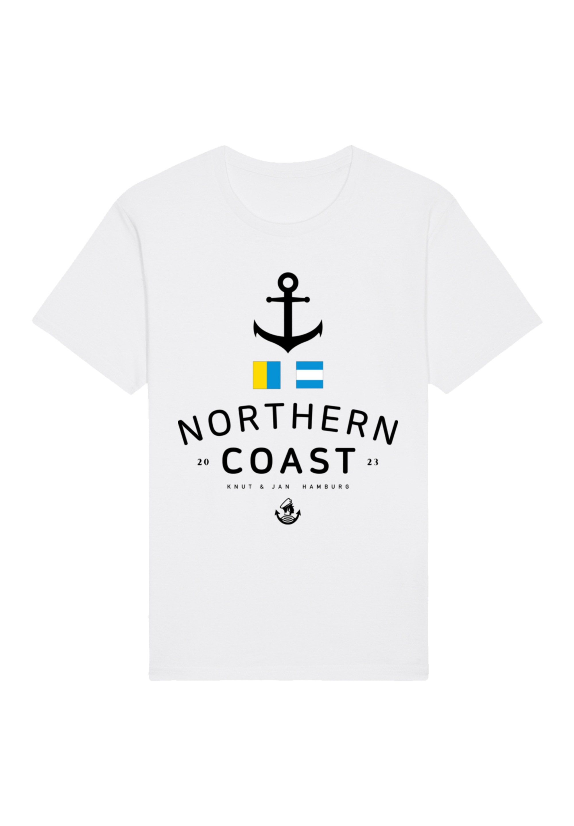 F4NT4STIC T-Shirt "Nordsee Flaggen Knut & Jan Hamburg", Premium Qualität günstig online kaufen