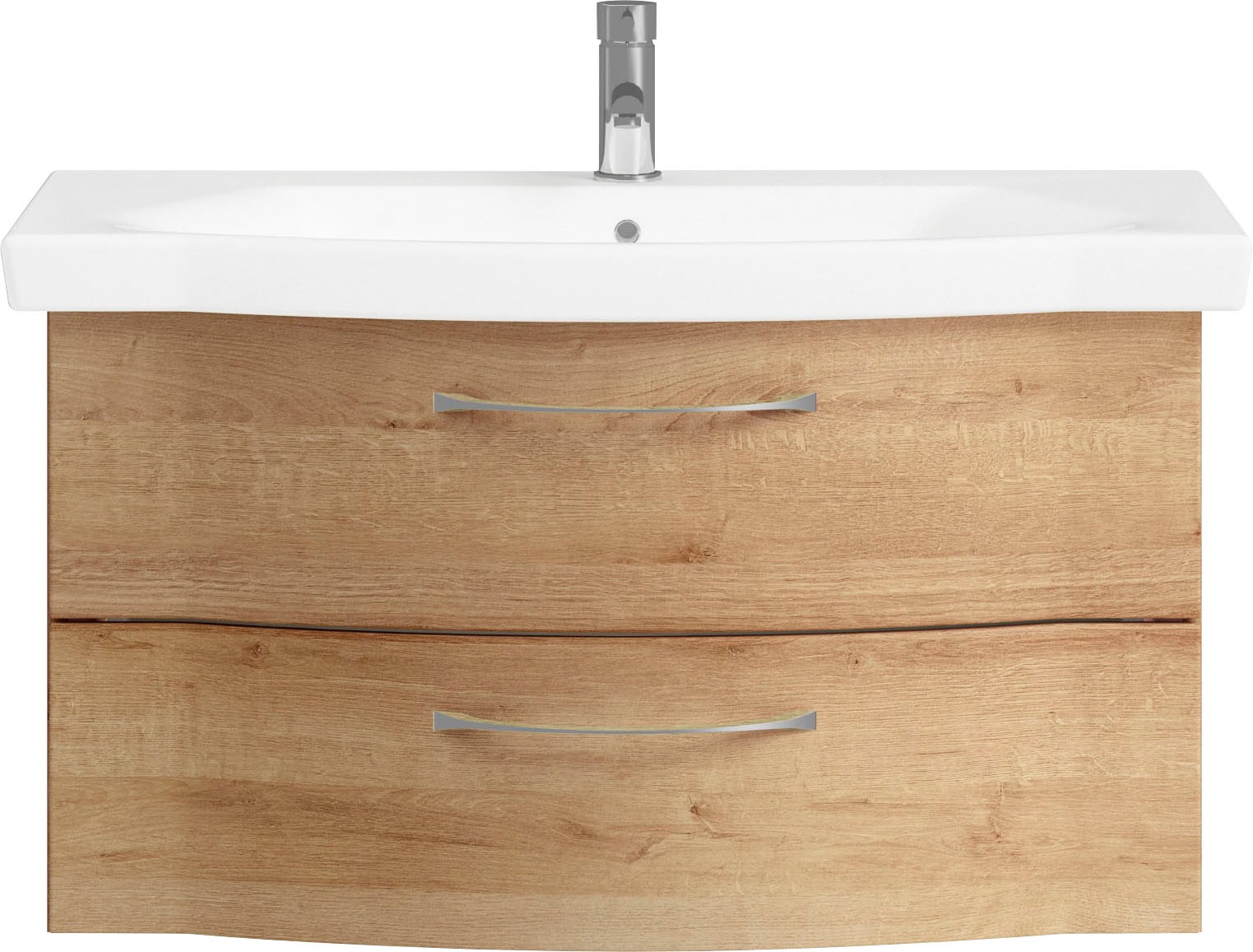 Saphir Badmöbel-Set »6005 Sprint 3-teilig, Keramik-Waschtisch mit LED-Spiegelschrank«, (4 St.), Unterschrank, inkl. Türdämpfer, 4 Türen, 3 Schubladen, Bad-Set