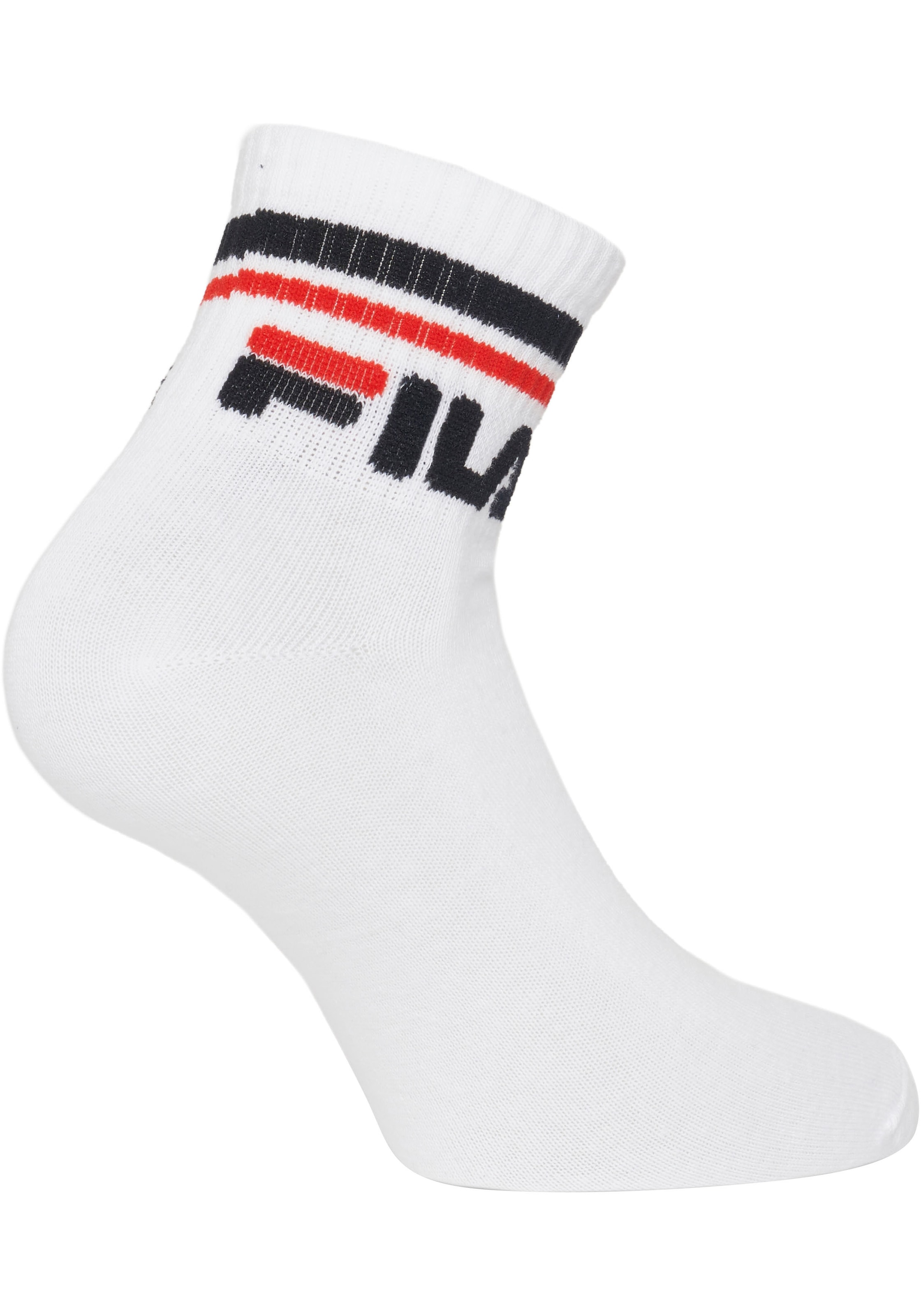 Fila Kurzsocken »UNISEX QUARTER PLAIN SOCKS« 6 Stk. tlg. mit Logo-Schriftzug