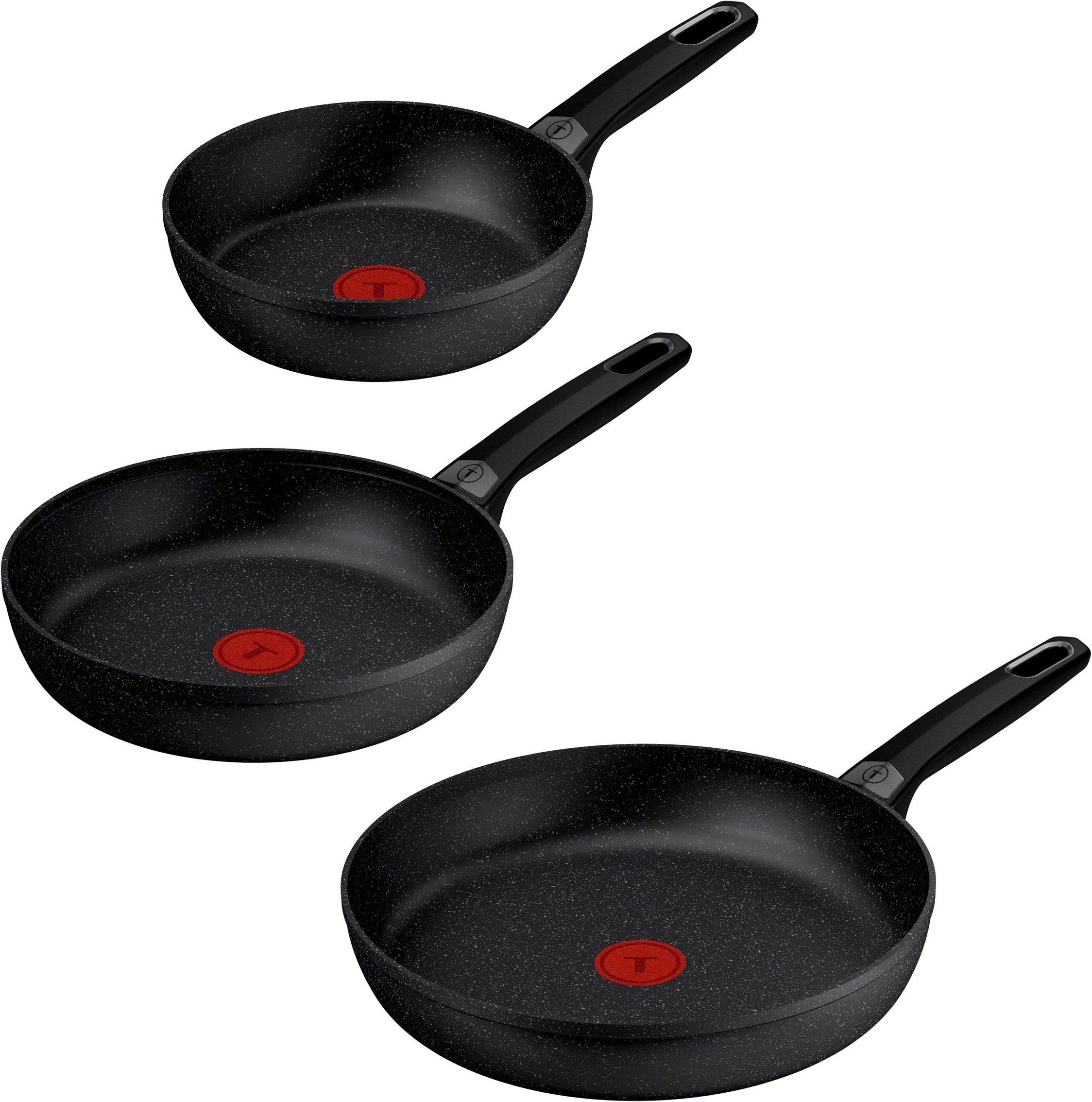 Tefal Pfannen-Set "ExcellCook" Aluminium Set, je 1 Pfanne 20/24/28 cm, 3 tlg. leistungsstarke Antihaftbeschichtung, Induktion, metallspatelsicher