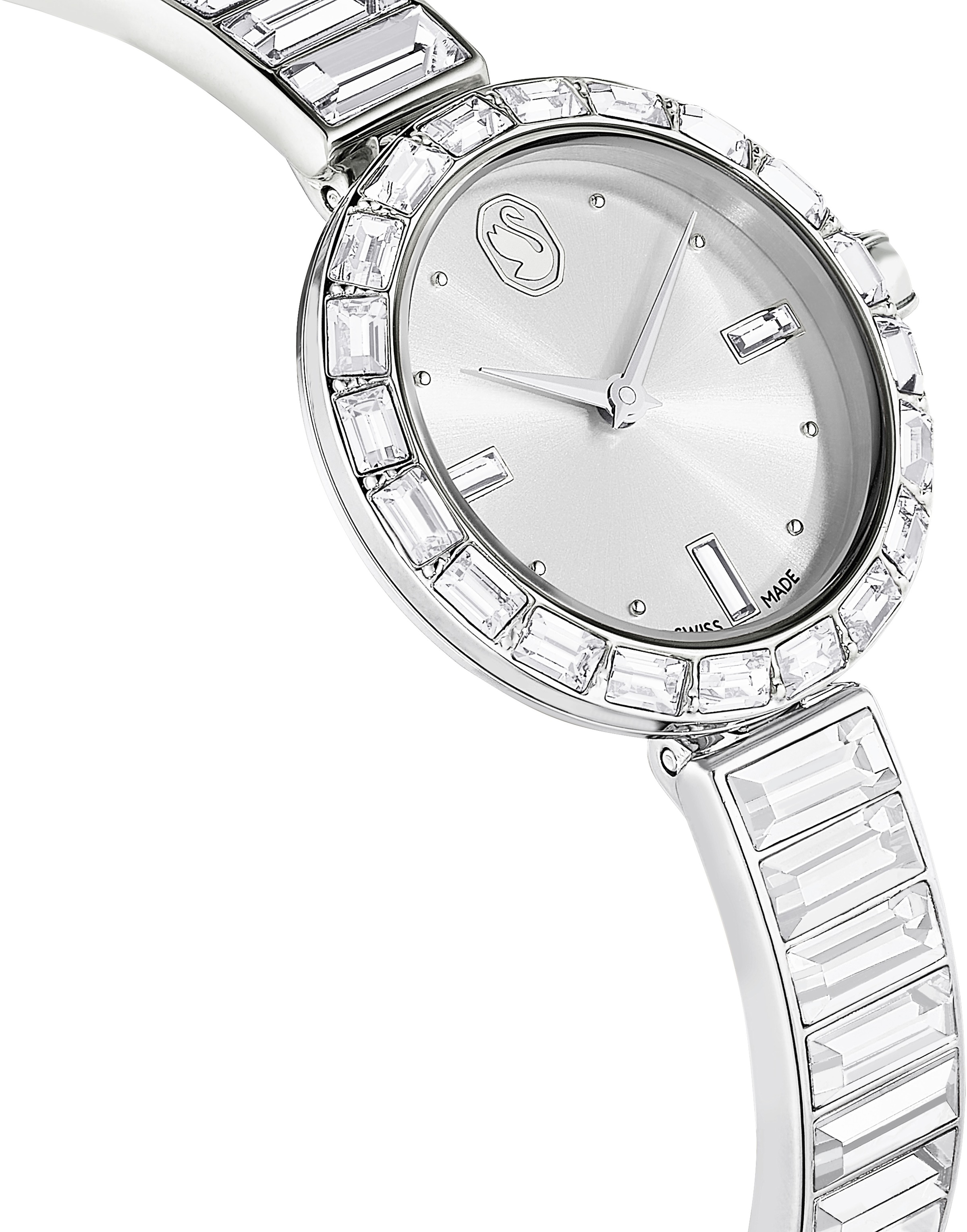 Swarovski Quarzuhr »MATRIX BANGLE«, Armbanduhr, Damenuhr, analog, Swarovski®-Kristalle, Swiss Made