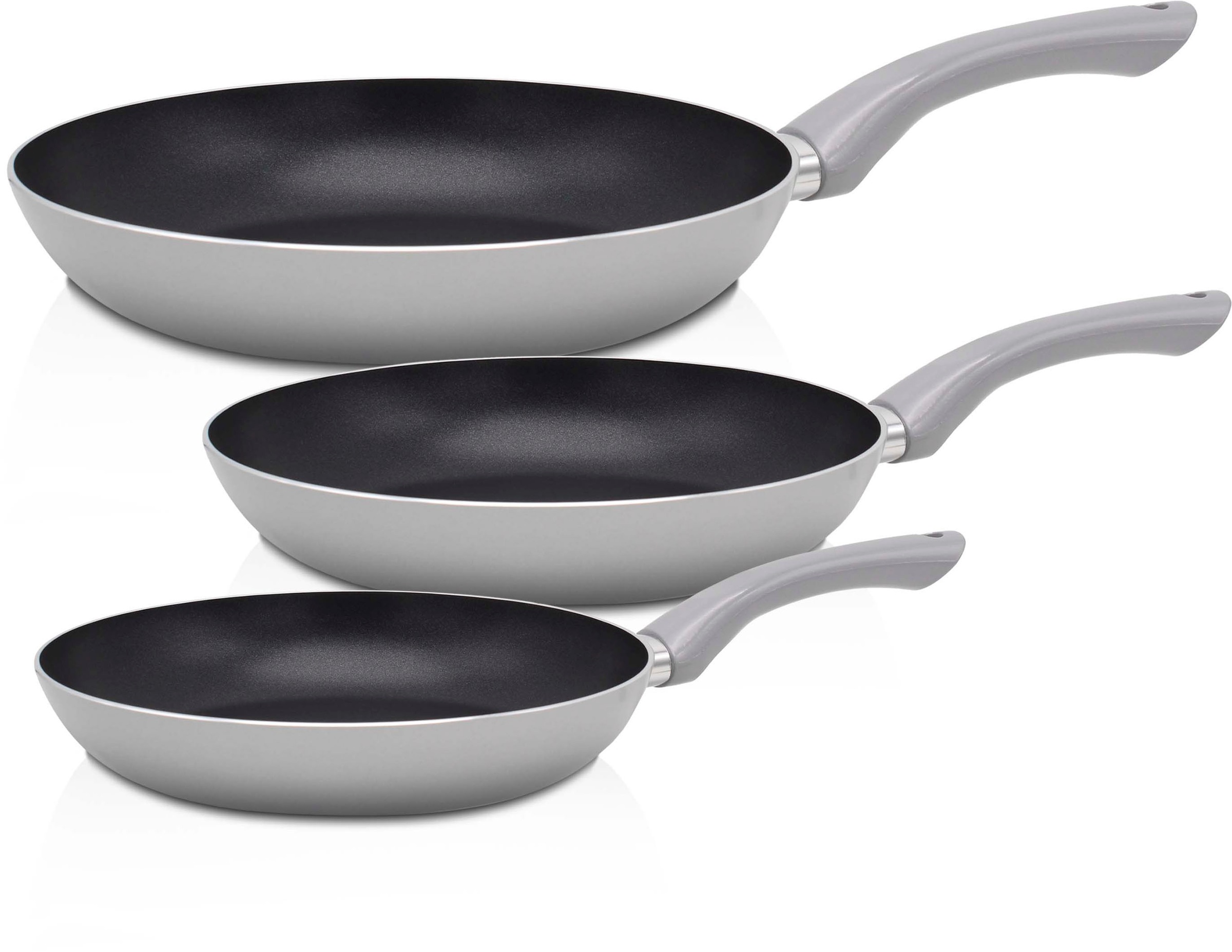 Krüger Pfannen-Set "London" Aluminium Set, 3 Stk. tlg. Ø 20/24/28 cm, Induk günstig online kaufen